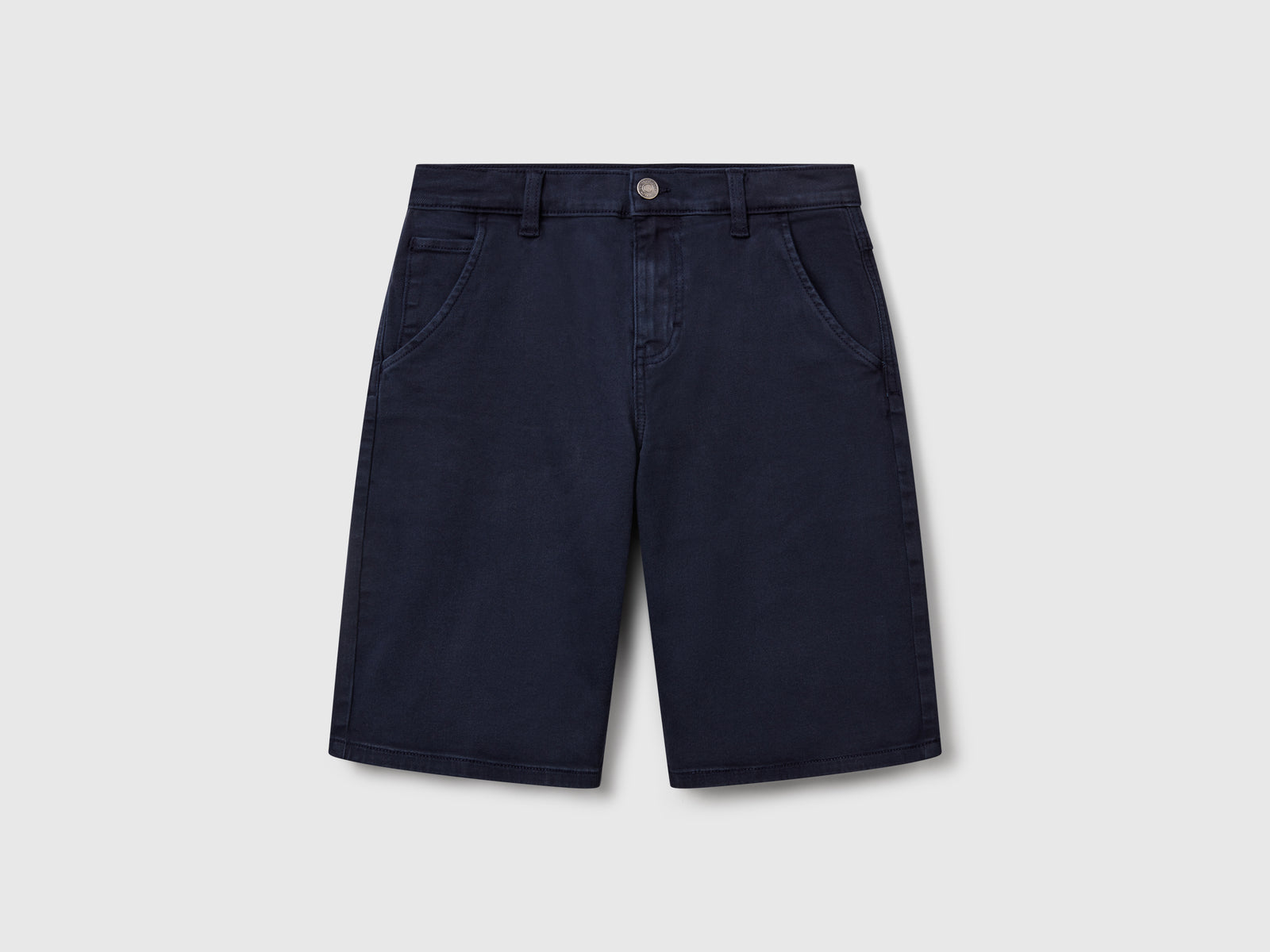 Bermuda regular fit effetto denim da bambino blu scuro | Benetton Outlet