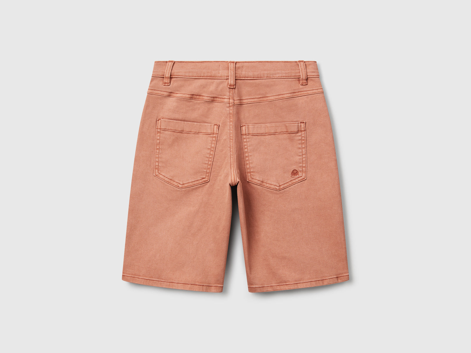 Bermuda regular fit effetto denim da bambino cammello 2 | Benetton Outlet