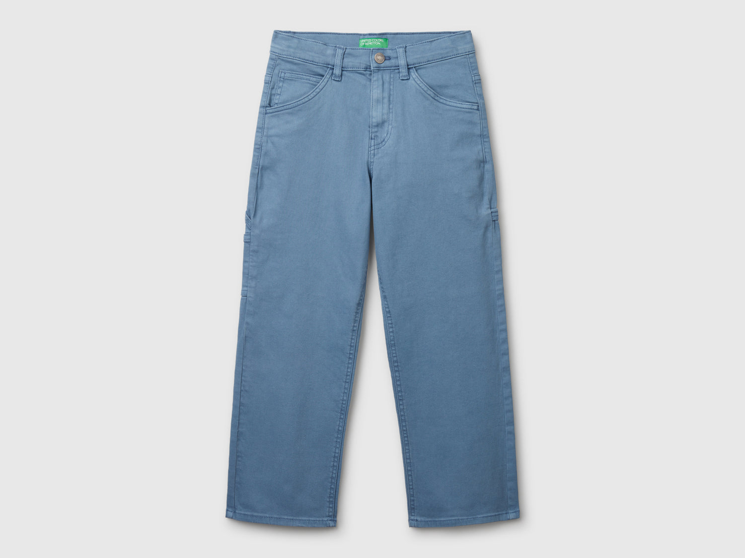 Pantaloni effetto denim da bambino azzurro | Benetton Outlet