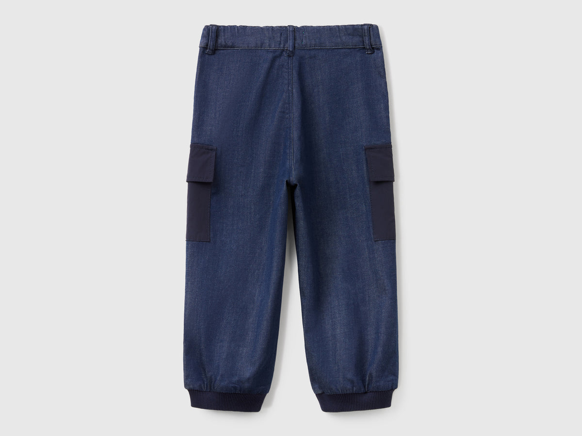Joggers cargo di jeans
