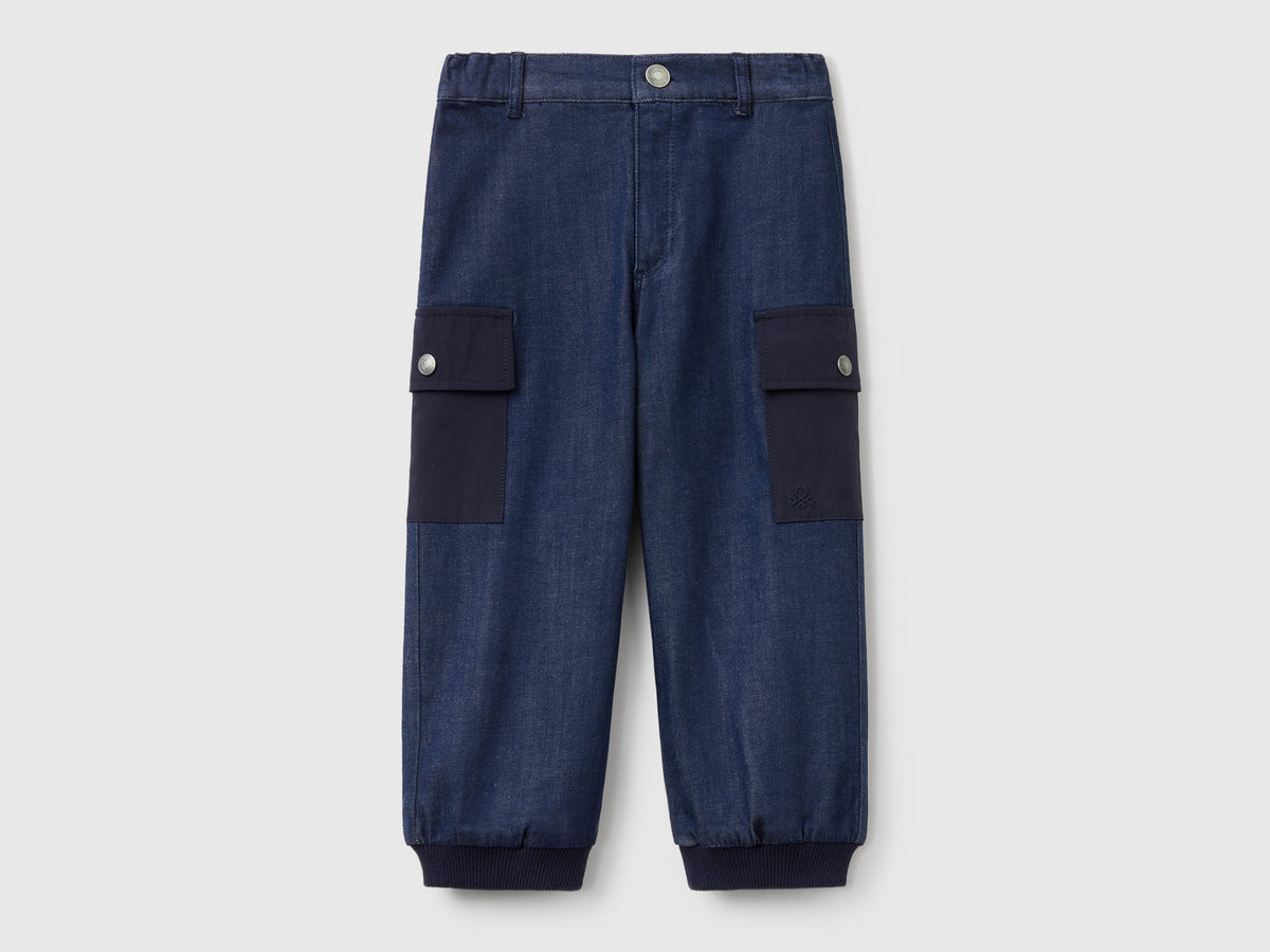 Joggers cargo di jeans