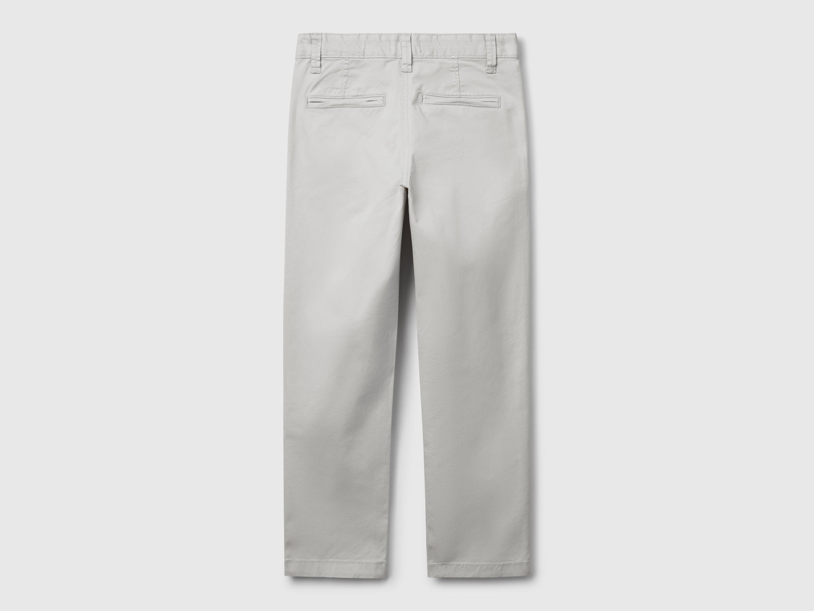 Chino slim fit in cotone stretch da bambino grigio 2 | Benetton Outlet