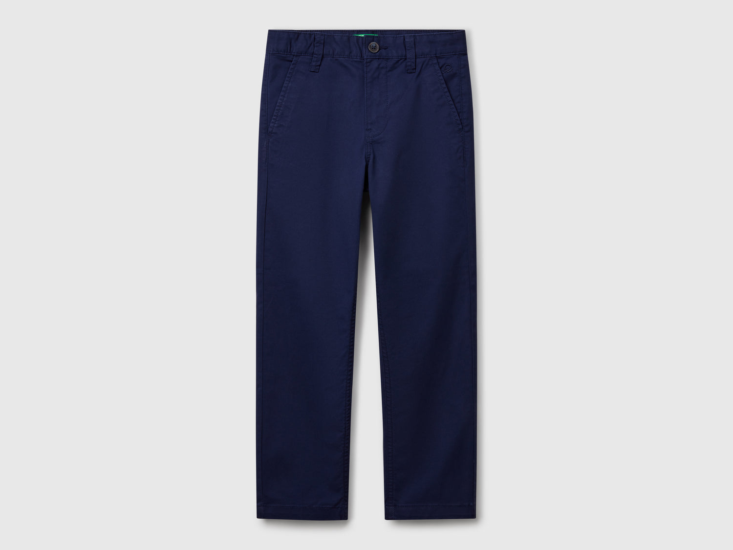 Chino slim fit in cotone stretch da bambino blu scuro | Benetton Outlet