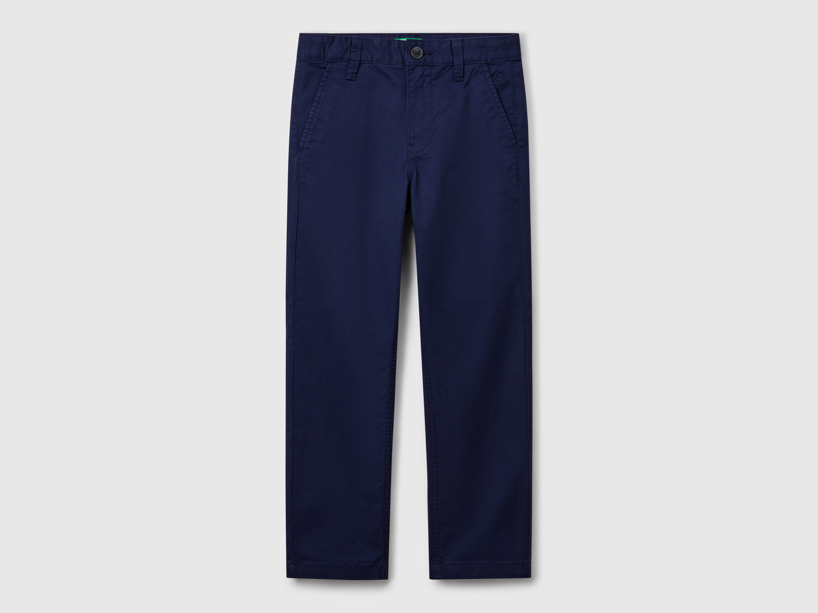 Chino slim fit in cotone stretch da bambino blu scuro | Benetton Outlet