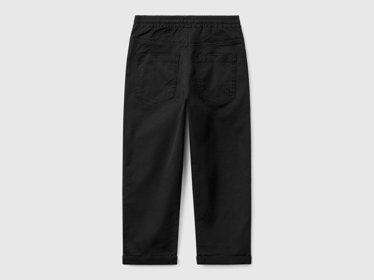 Joggers in cotone stretch con coulisse