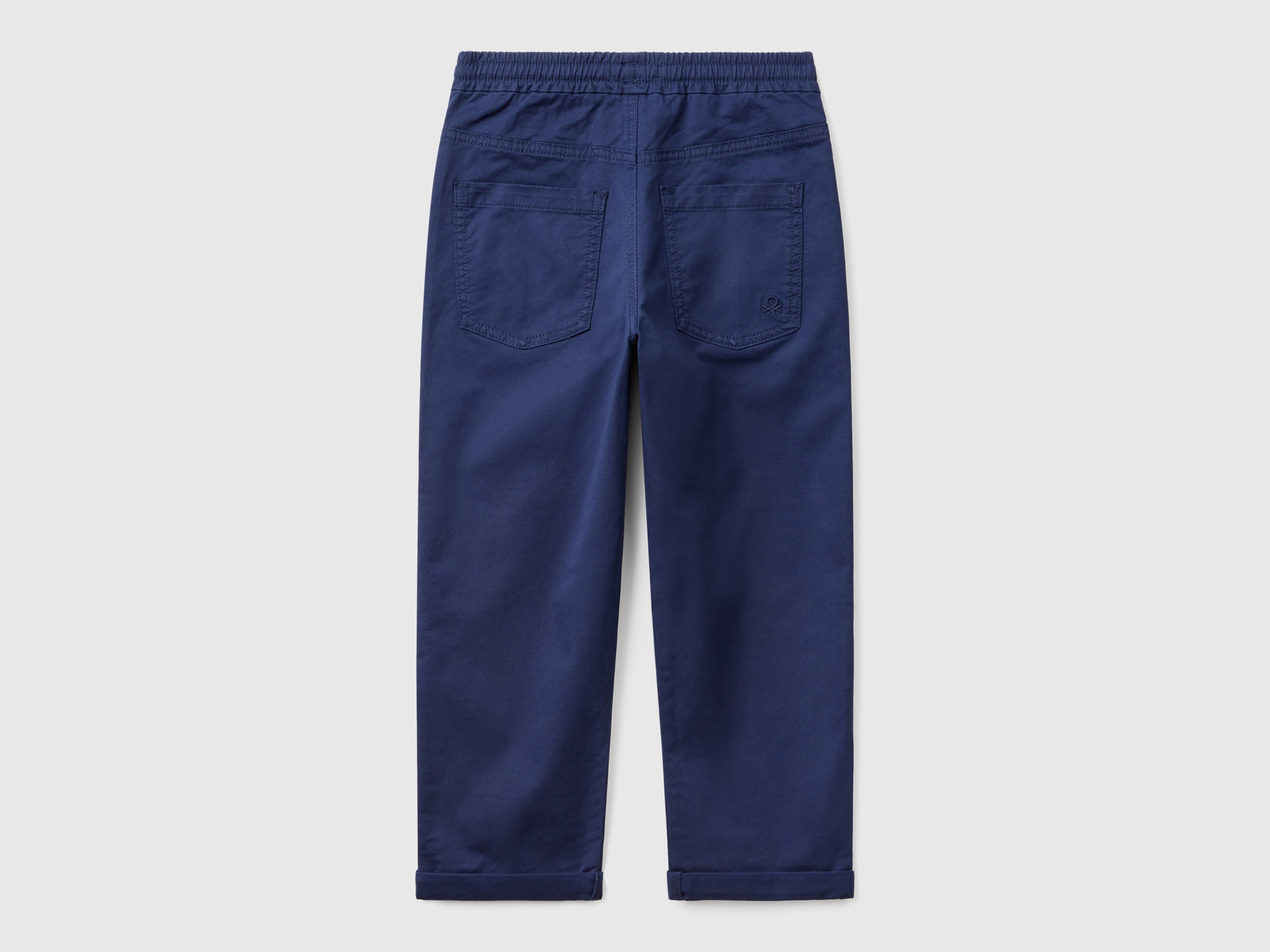 Joggers in cotone stretch con coulisse da bambino blu scuro 2 | Benetton Outlet