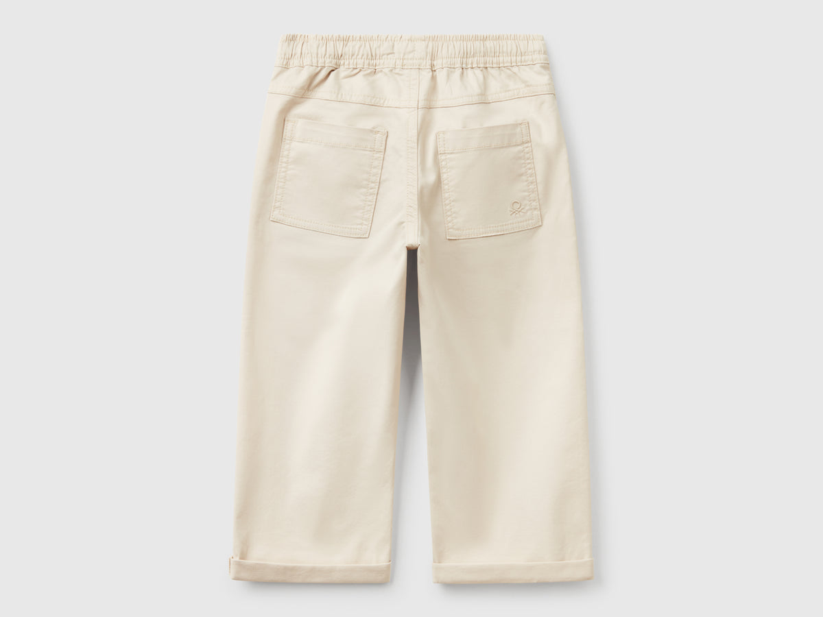 Joggers in cotone stretch con coulisse
