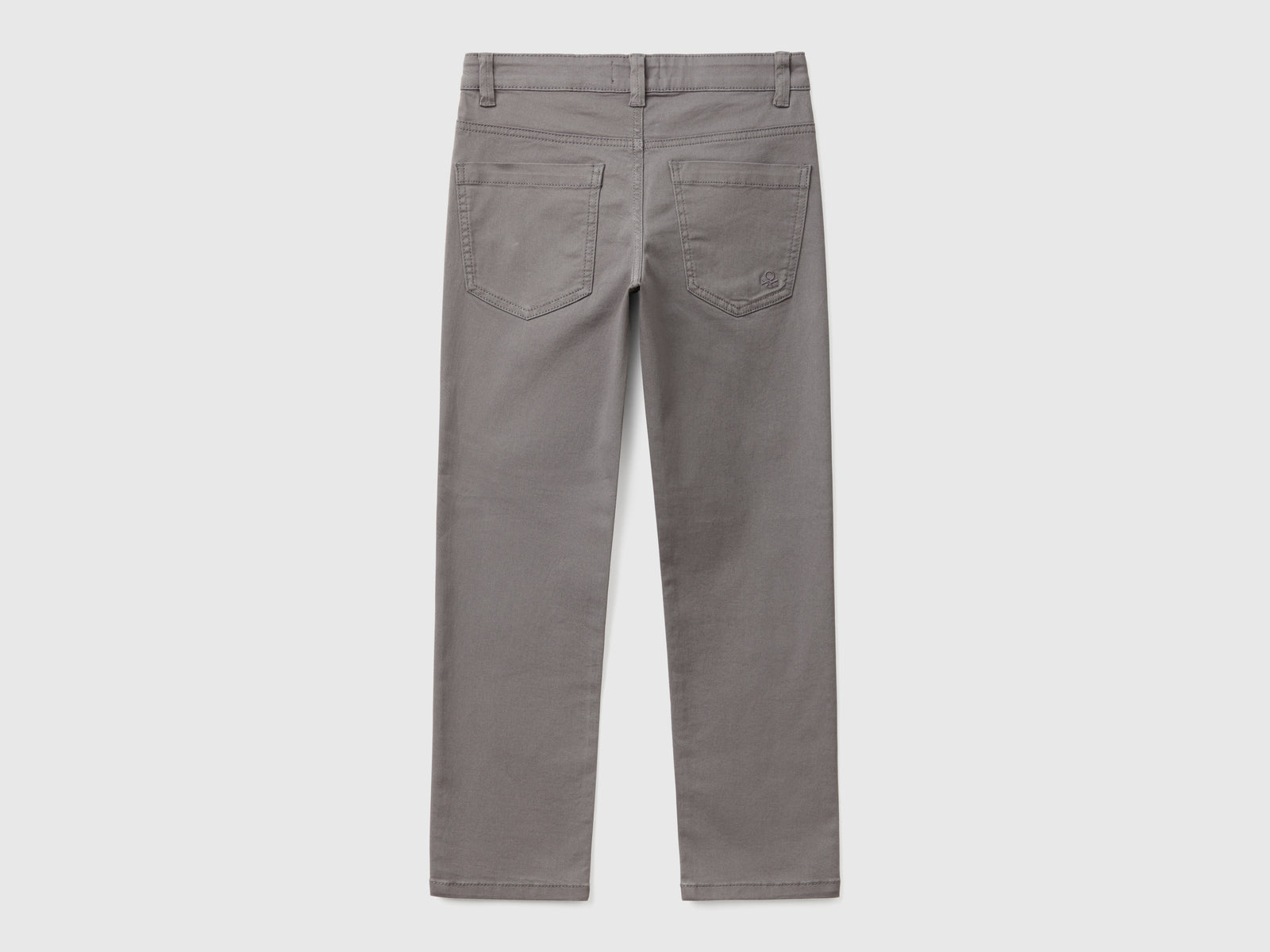 Pantaloni slim fit cinque tasche da bambino grigio scuro 2 | Benetton Outlet