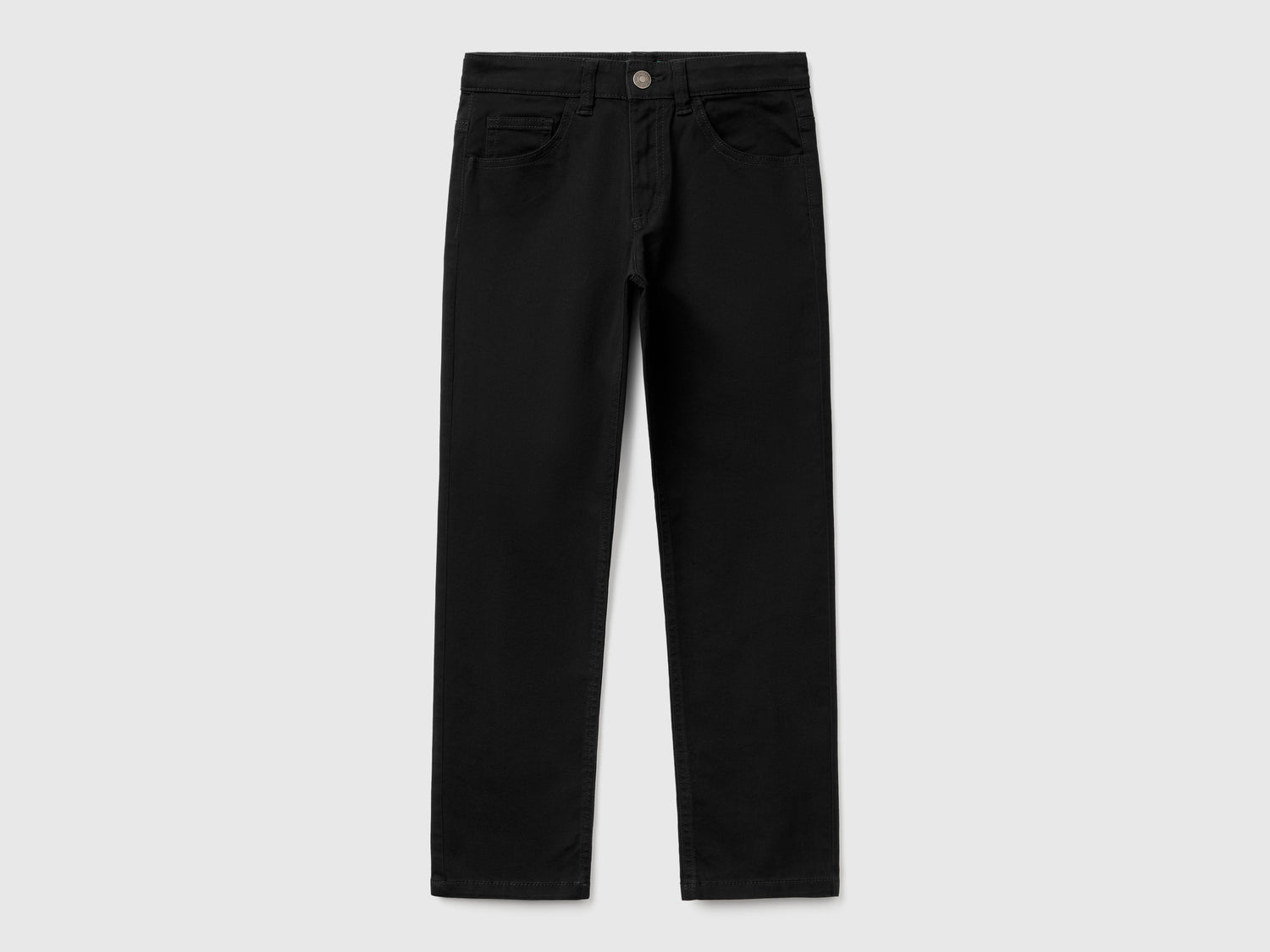 Pantaloni slim fit cinque tasche da bambino nero | Benetton Outlet