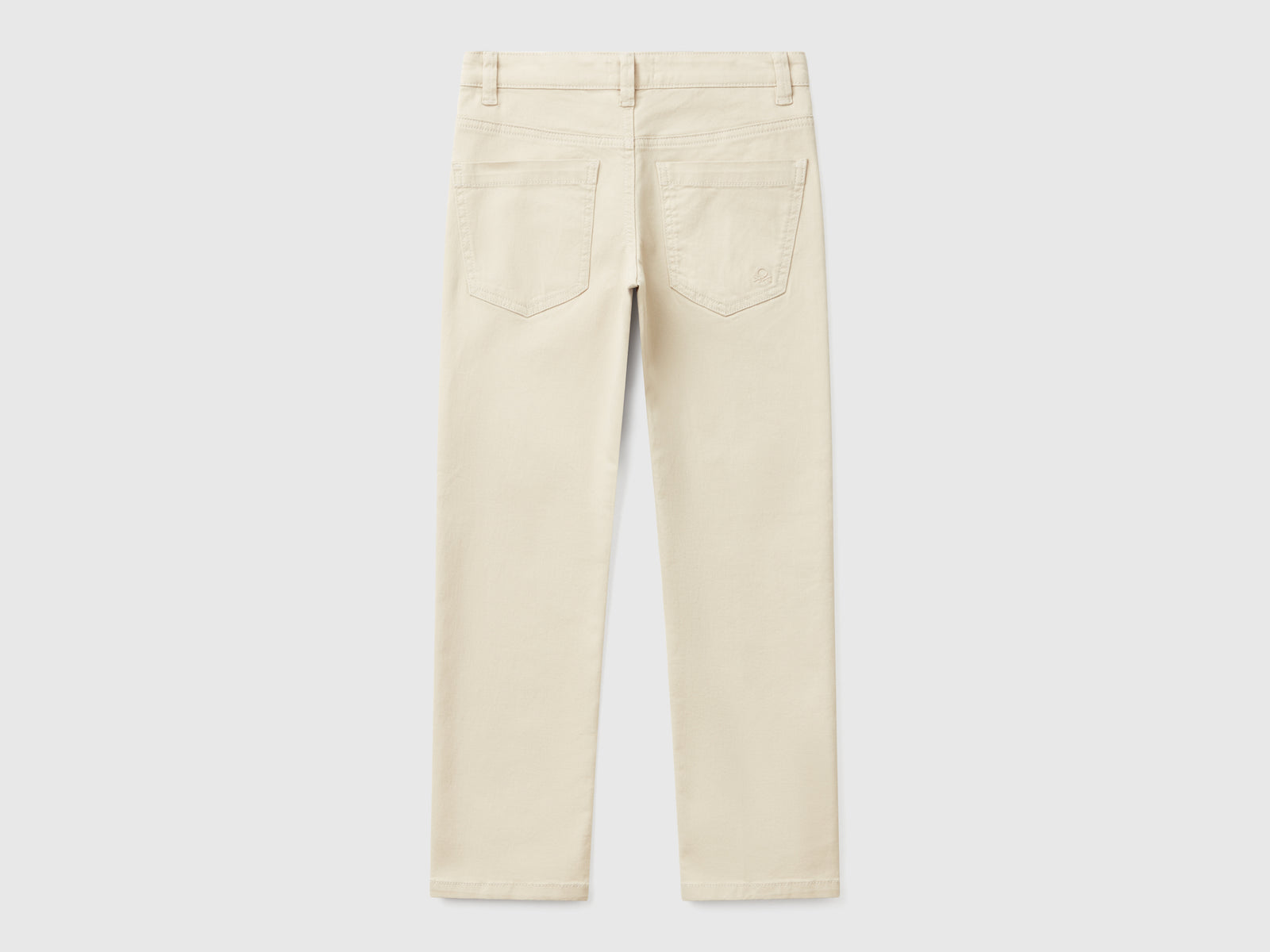 Pantaloni slim fit cinque tasche da bambino beige 2 | Benetton Outlet