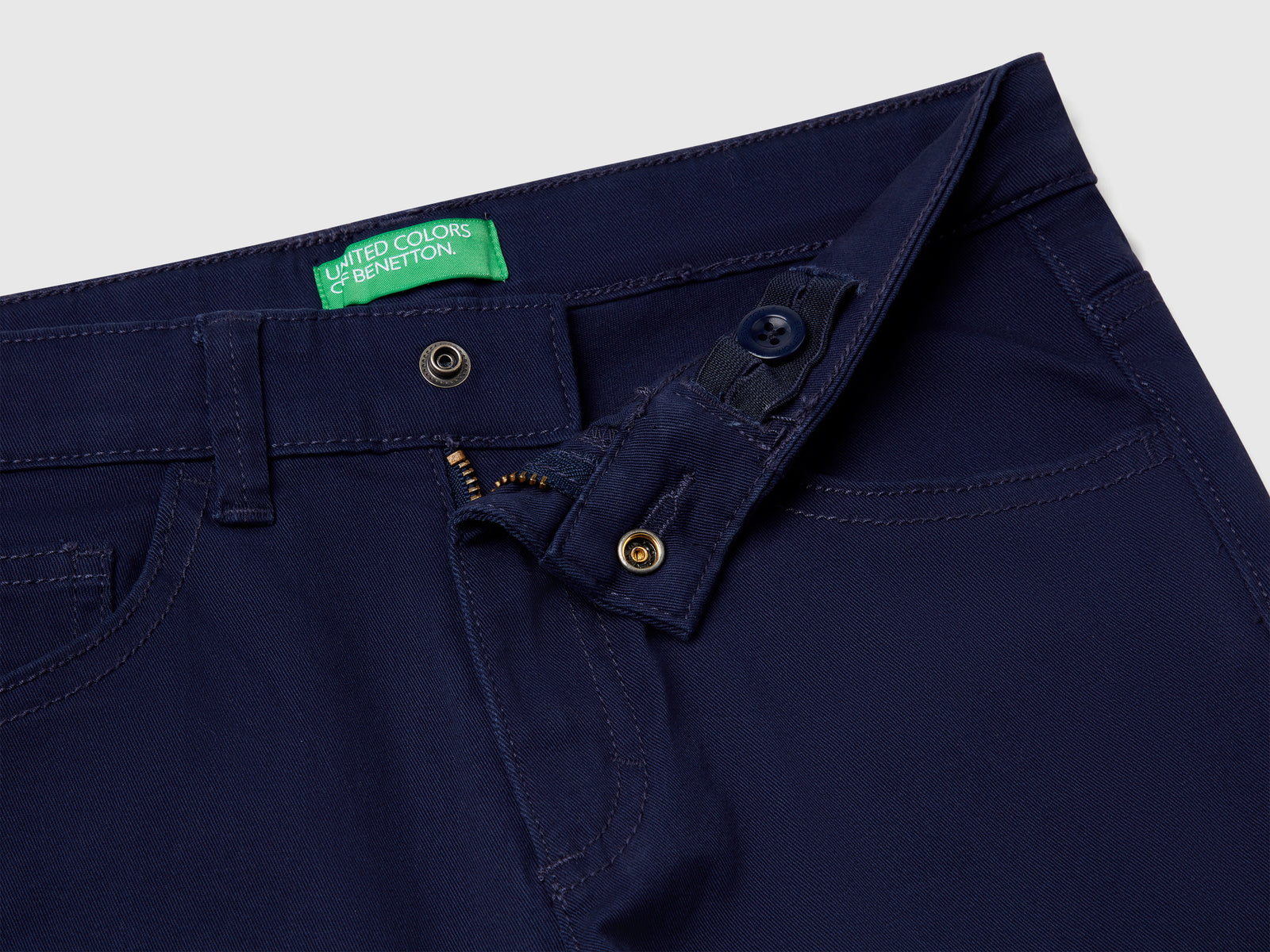 Pantaloni slim fit cinque tasche da bambino blu scuro 3 | Benetton Outlet