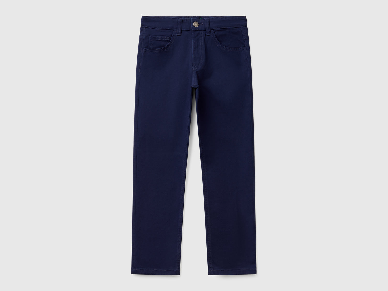 Pantaloni slim fit cinque tasche da bambino blu scuro | Benetton Outlet