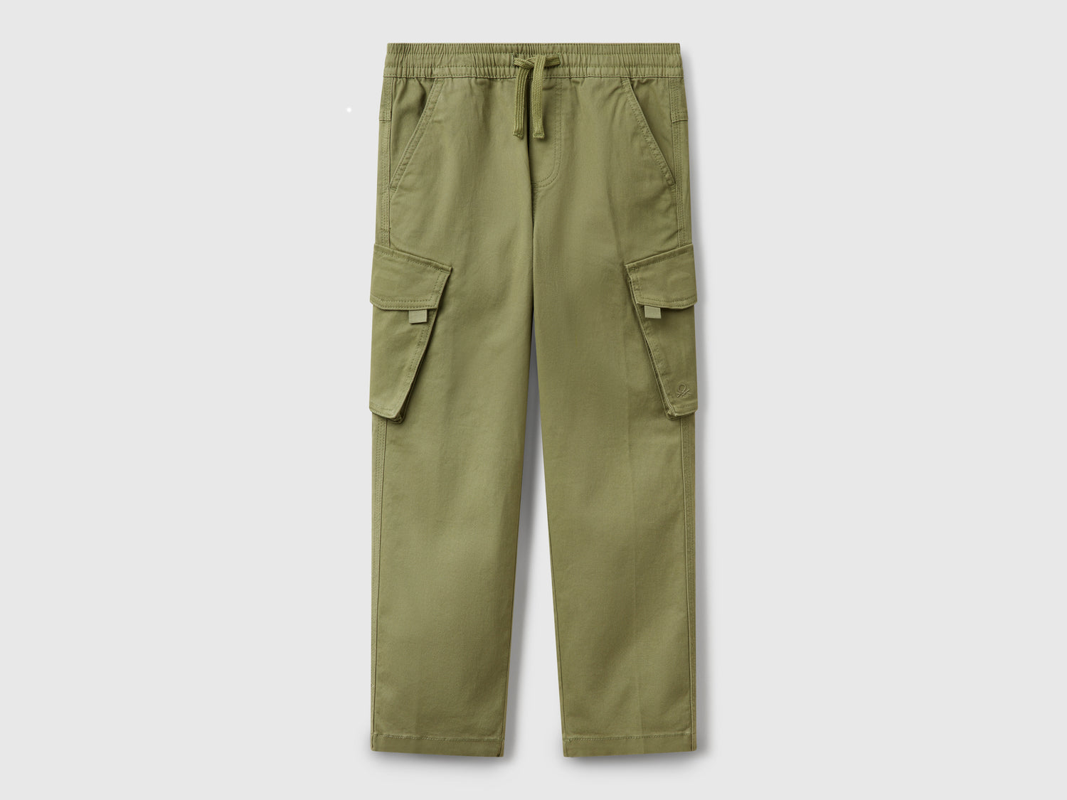 Pantaloni cargo slim fit da bambino verde oliva | Benetton Outlet