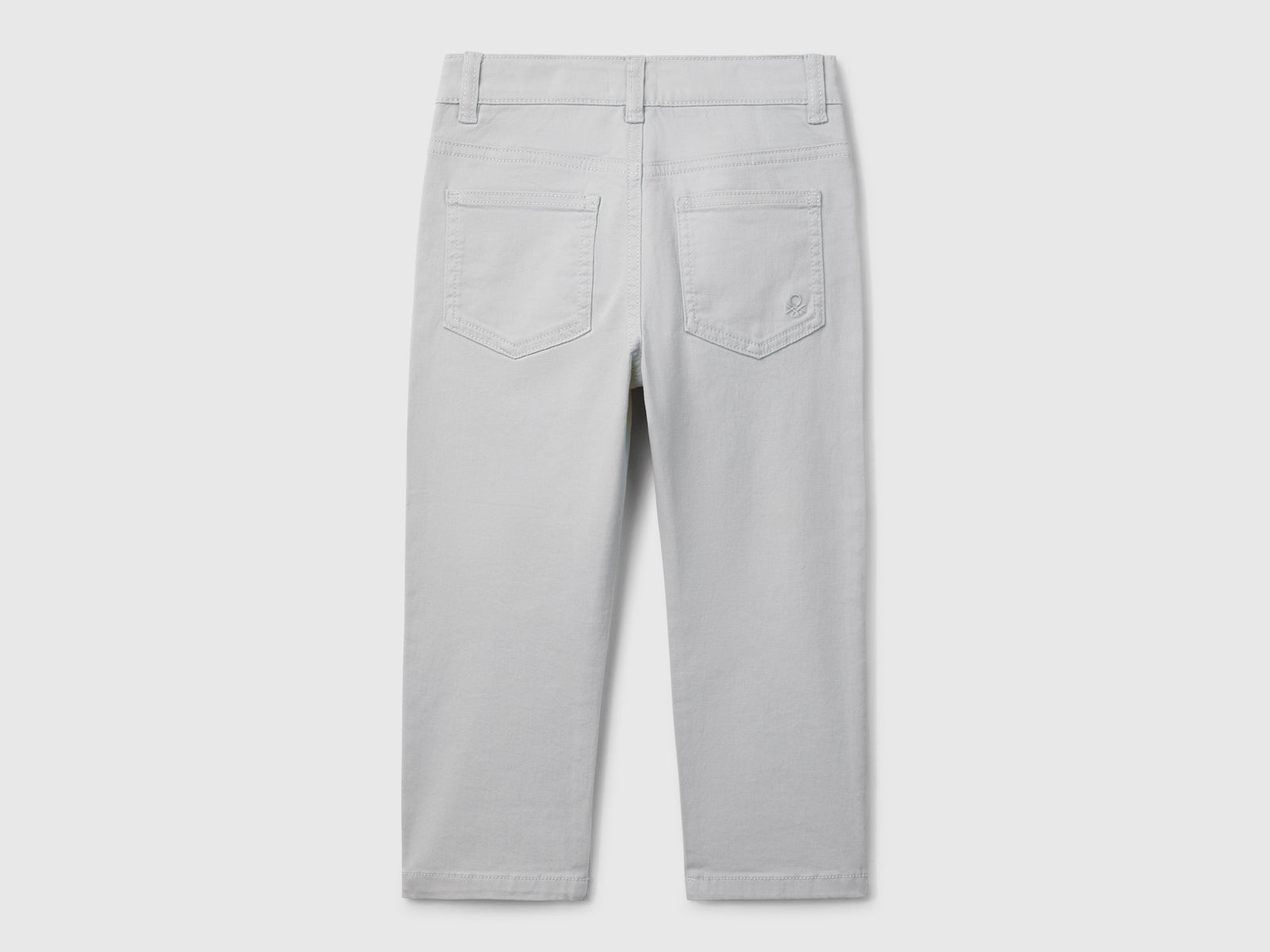 Pantaloni stretch cinque tasche da bimbo grigio 2 | Benetton Outlet