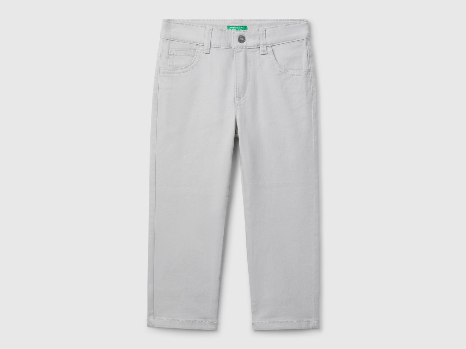 Pantaloni stretch cinque tasche da bimbo grigio | Benetton Outlet