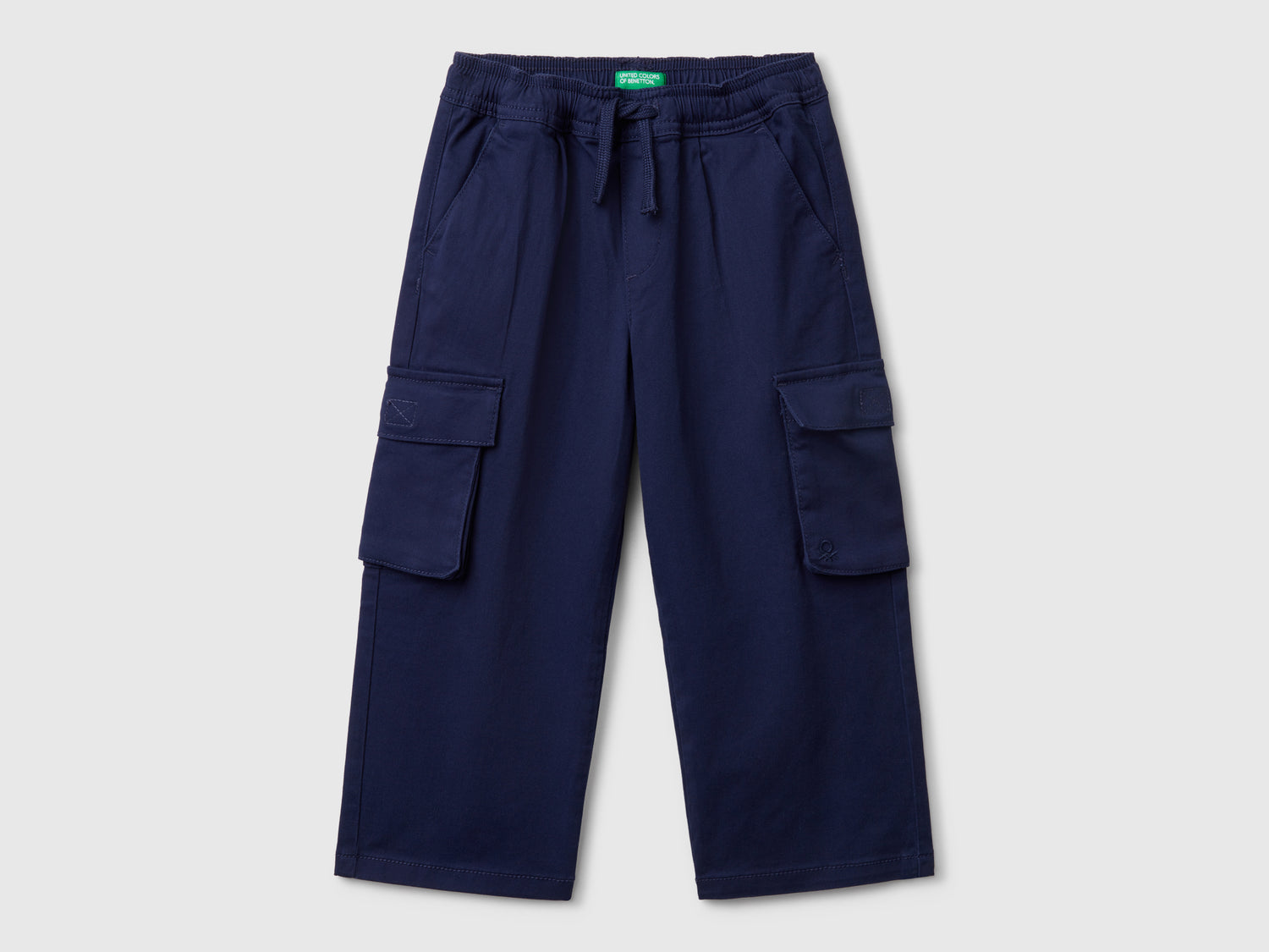 Pantaloni cargo in cotone stretch da bimbo blu scuro | Benetton Outlet