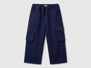 Pantaloni cargo in cotone stretch