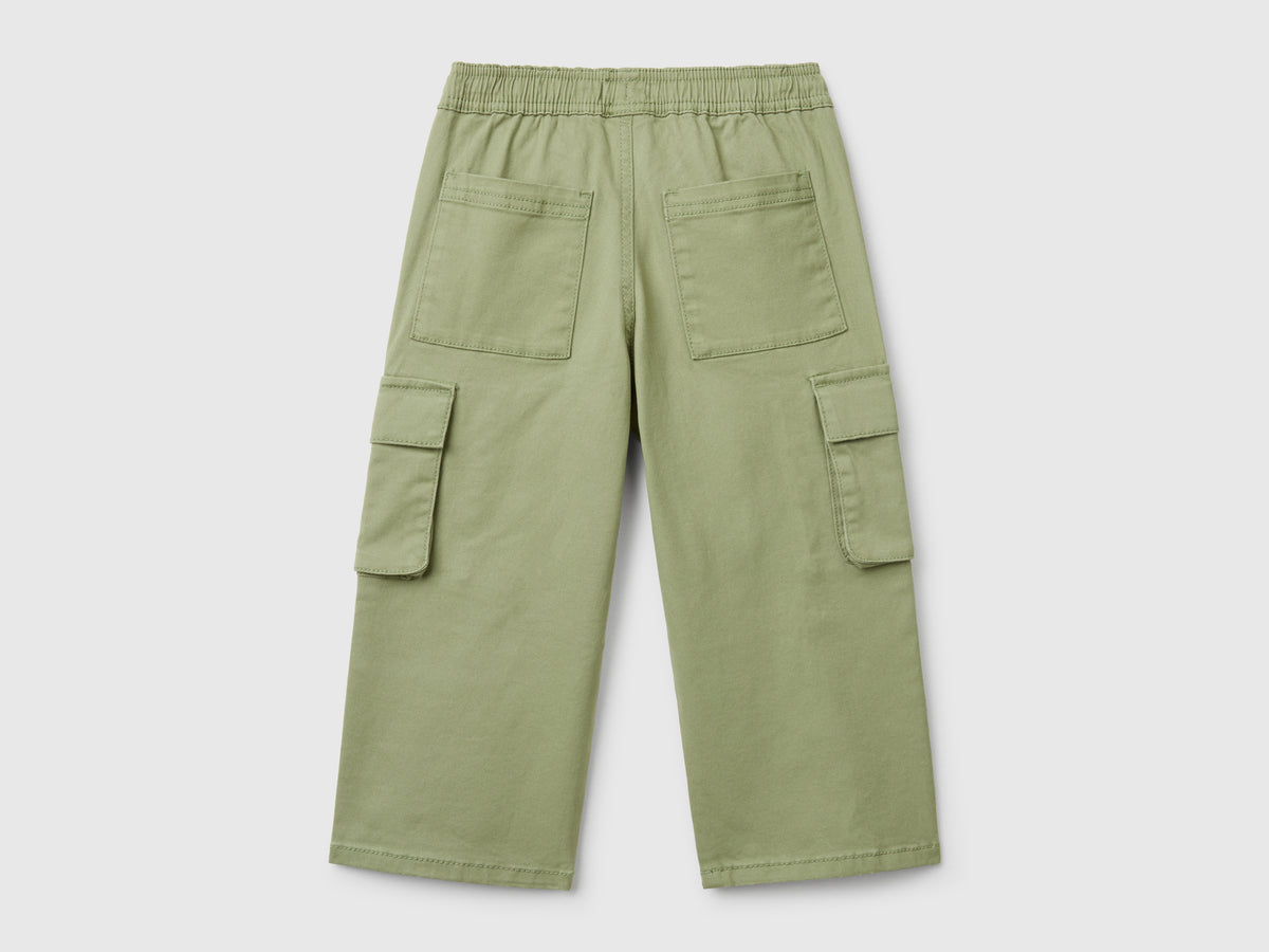 Pantaloni cargo in cotone stretch