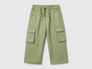 Pantaloni cargo in cotone stretch