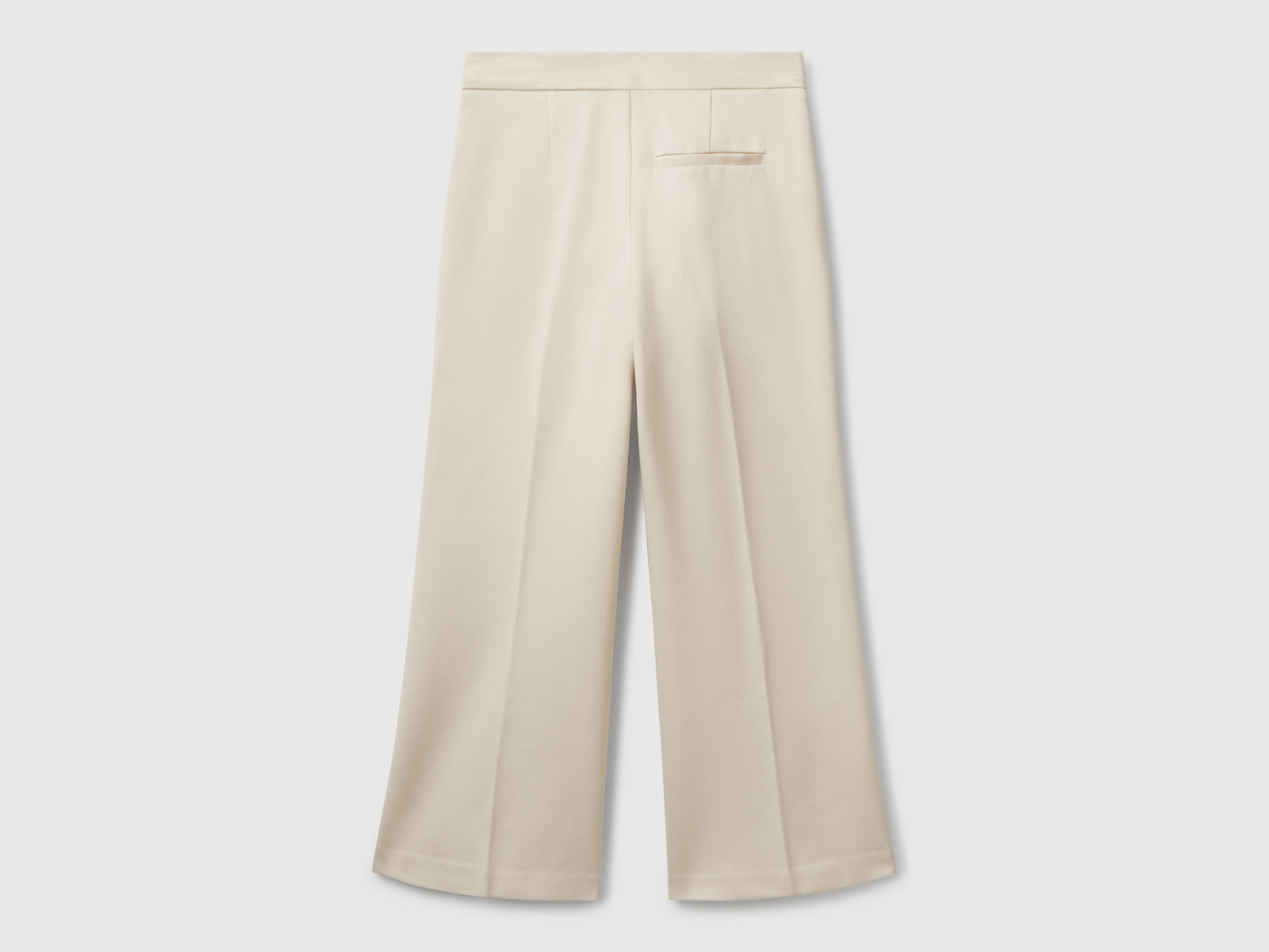 Pantaloni eleganti da bambina bianco panna 2 | Benetton Outlet
