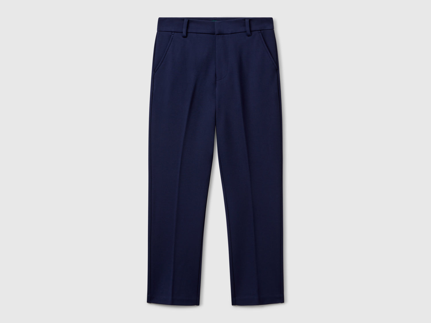 Pantaloni eleganti in misto viscosa da bambino blu scuro | Benetton Outlet