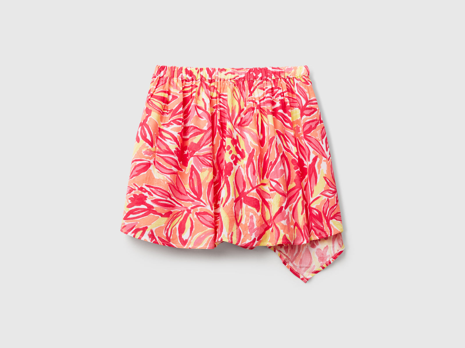 Minigonna con stampa tropicale da bambina multi-color 2 | Benetton Outlet