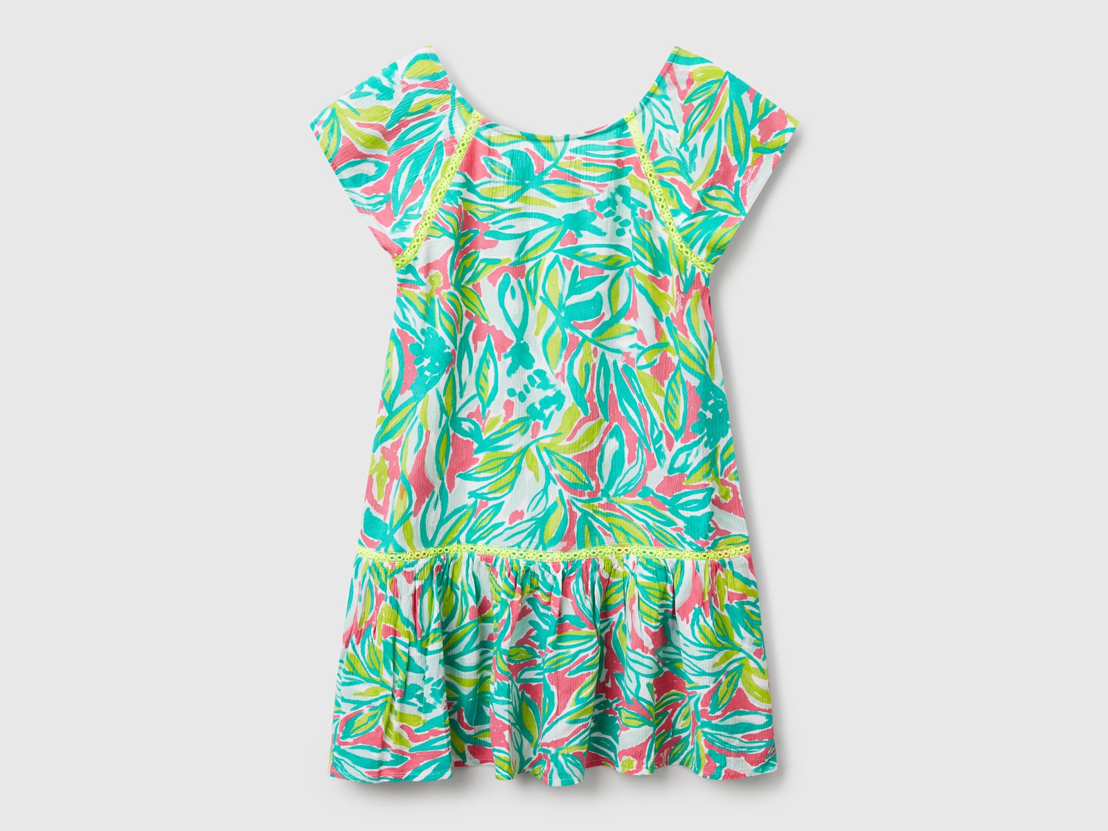 Vestito con stampa tropicale da bambina multi-color | Benetton Outlet