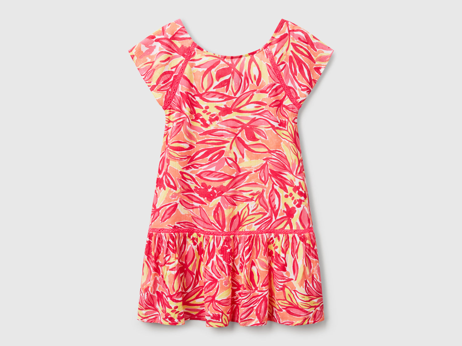 Vestito con stampa tropicale da bambina multi-color | Benetton Outlet