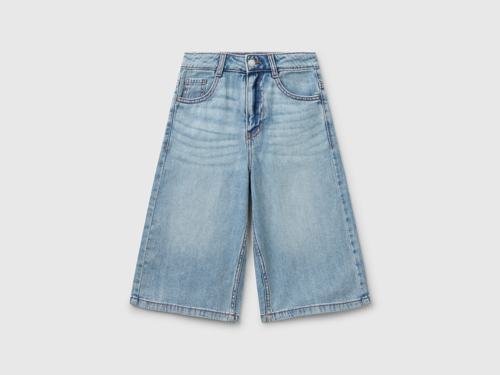 Jeans in Denim Tencel™ da bambina blu | Benetton Outlet