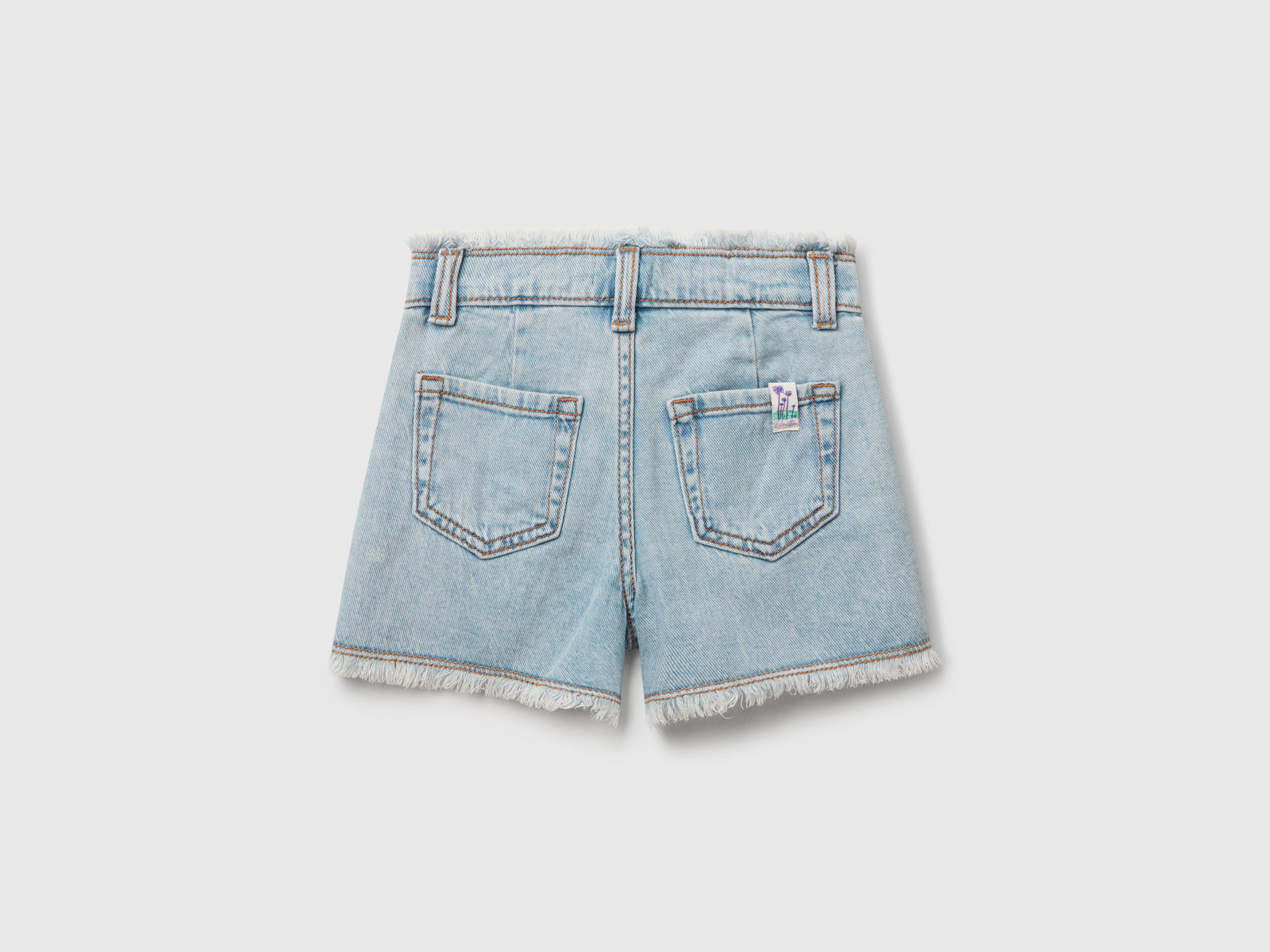 Shorts di jeans da bimba azzurro 2 | Benetton Outlet