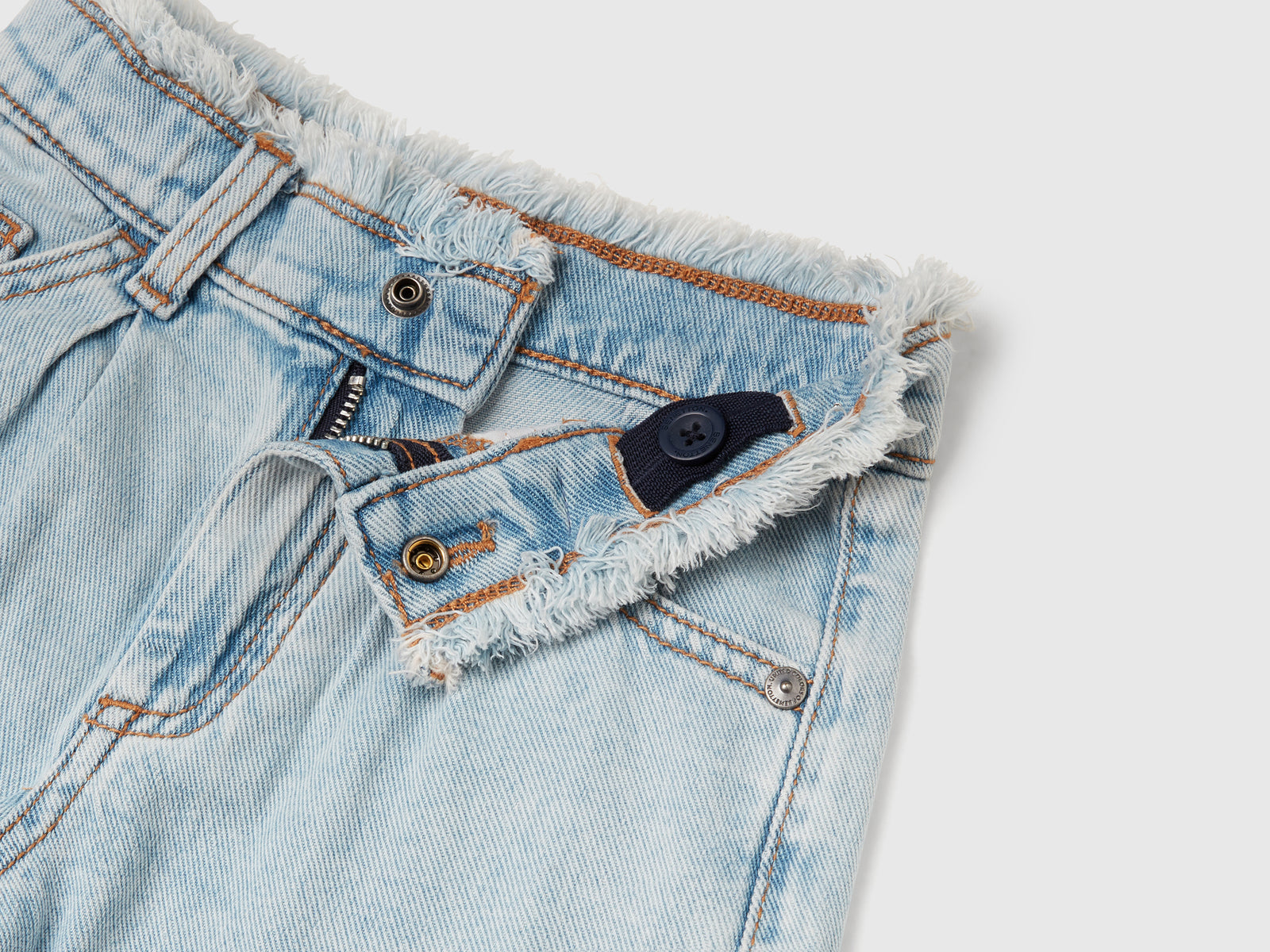 Shorts di jeans da bimba azzurro 3 | Benetton Outlet