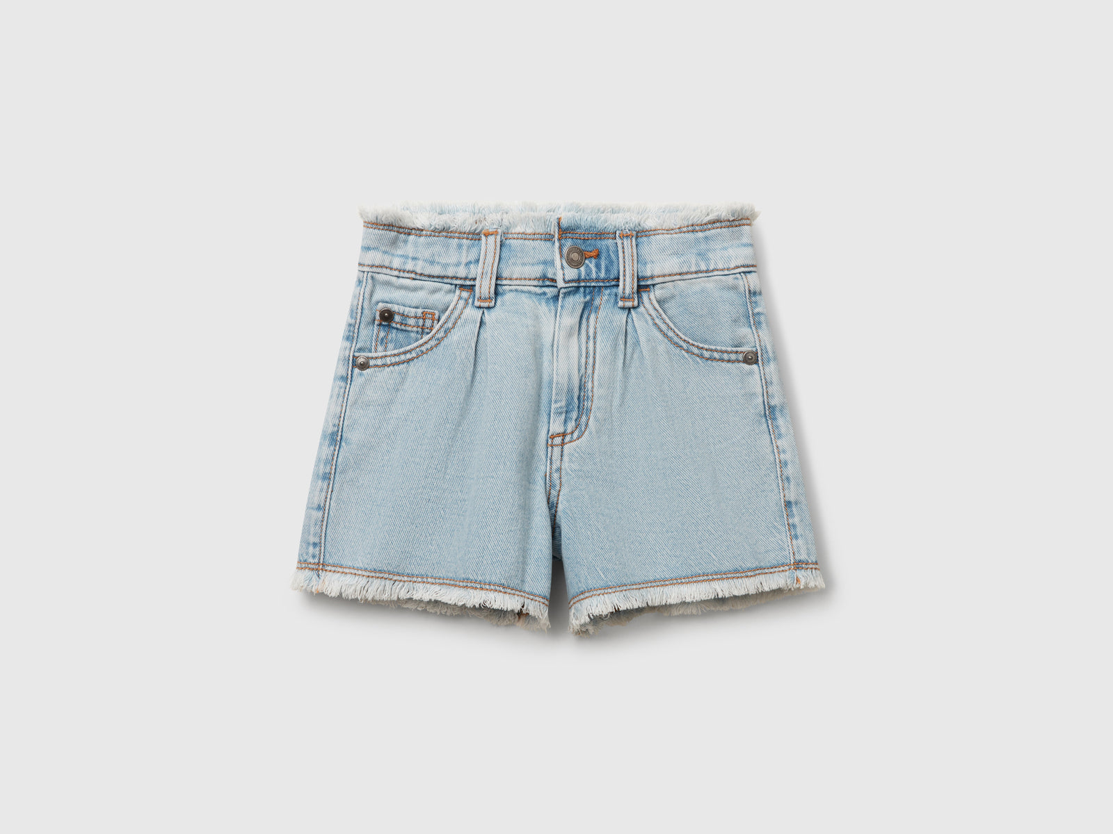 Shorts di jeans da bimba azzurro | Benetton Outlet