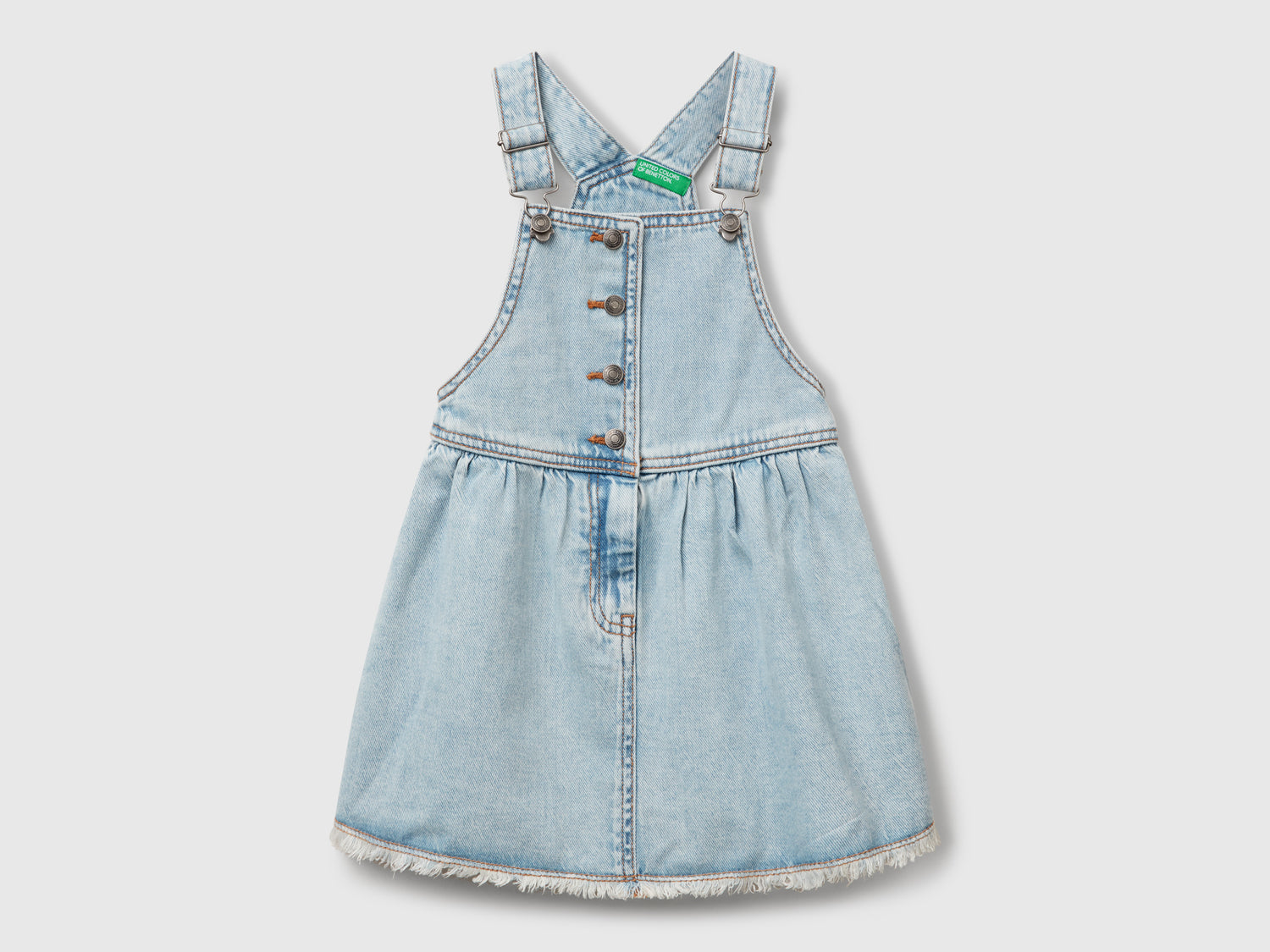 Abito salopette di jeans da bimba blu | Benetton Outlet