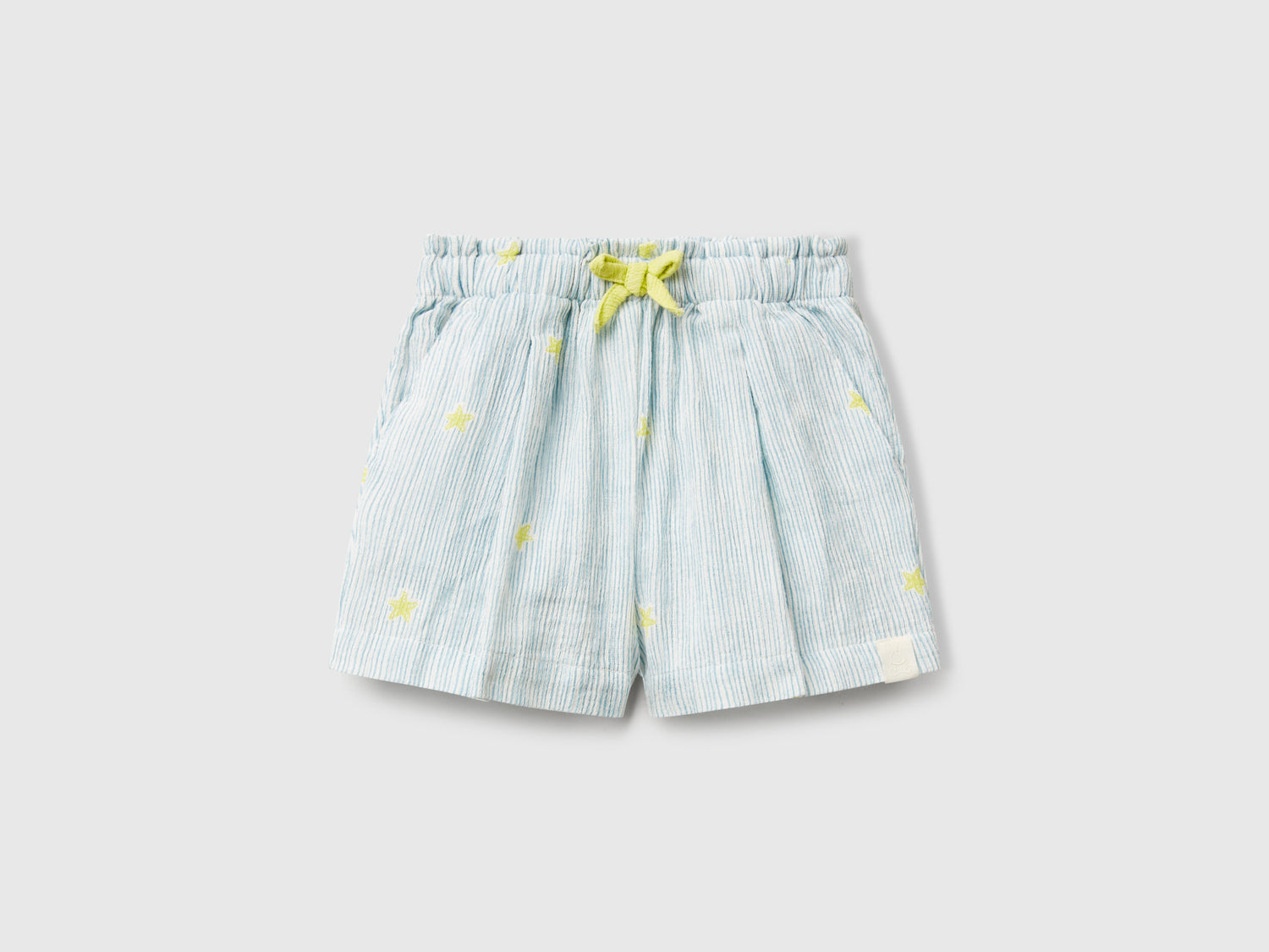 Pantaloni corti con stelline da neonato azzurro | Benetton Outlet
