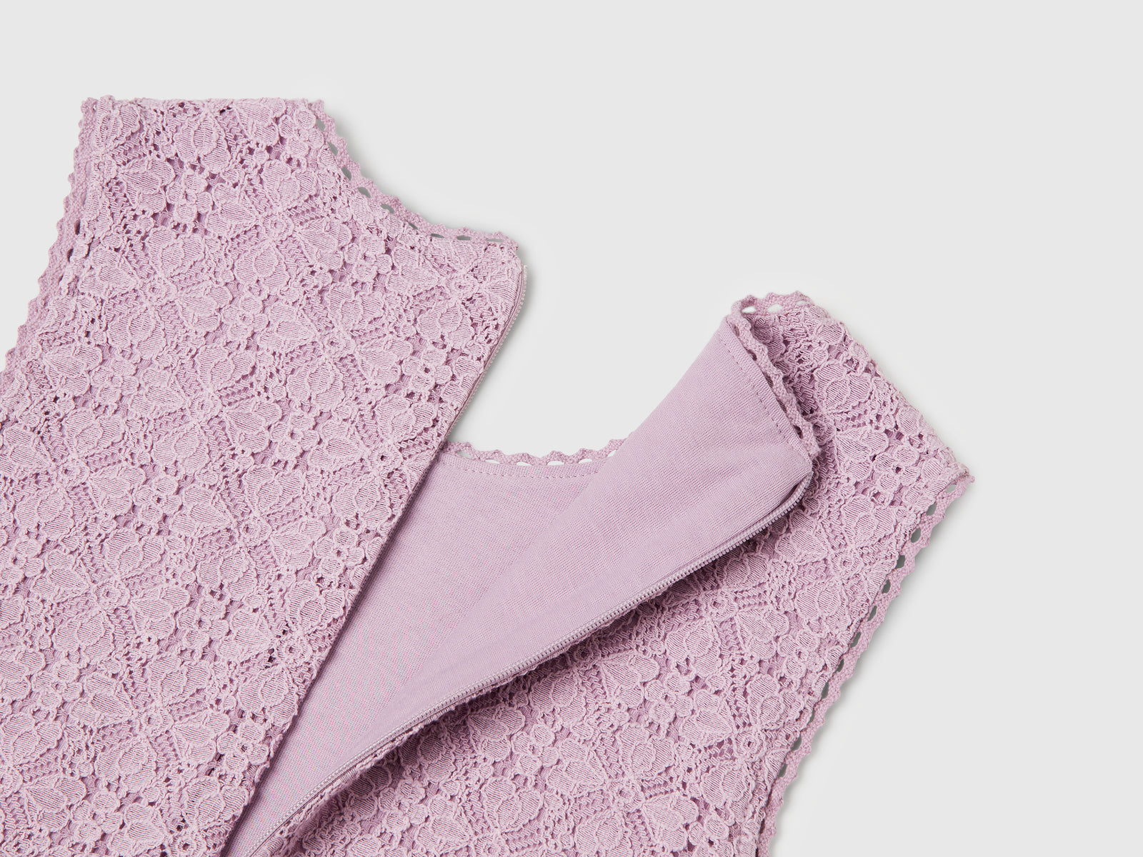 Abito in pizzo con balza da bambina rosa 3 | Benetton Outlet