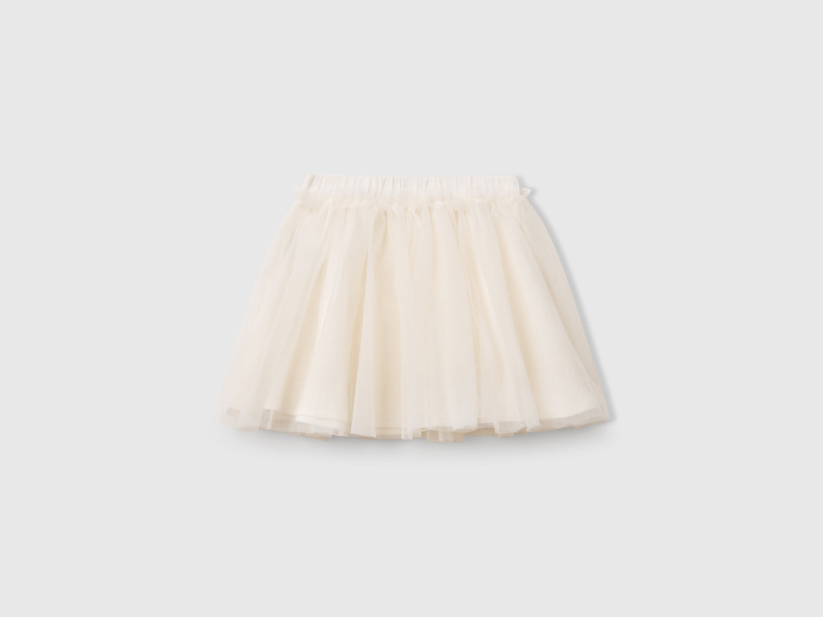 Gonna in tulle da bimba bianco panna 2 | Benetton Outlet