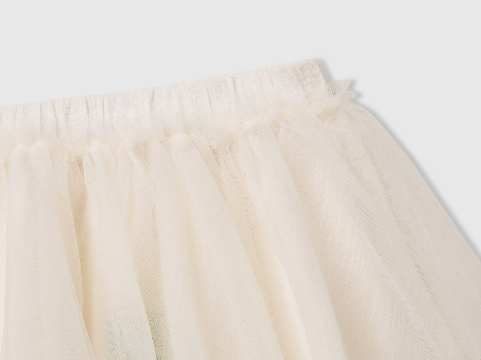 Gonna in tulle da bimba bianco panna 3 | Benetton Outlet