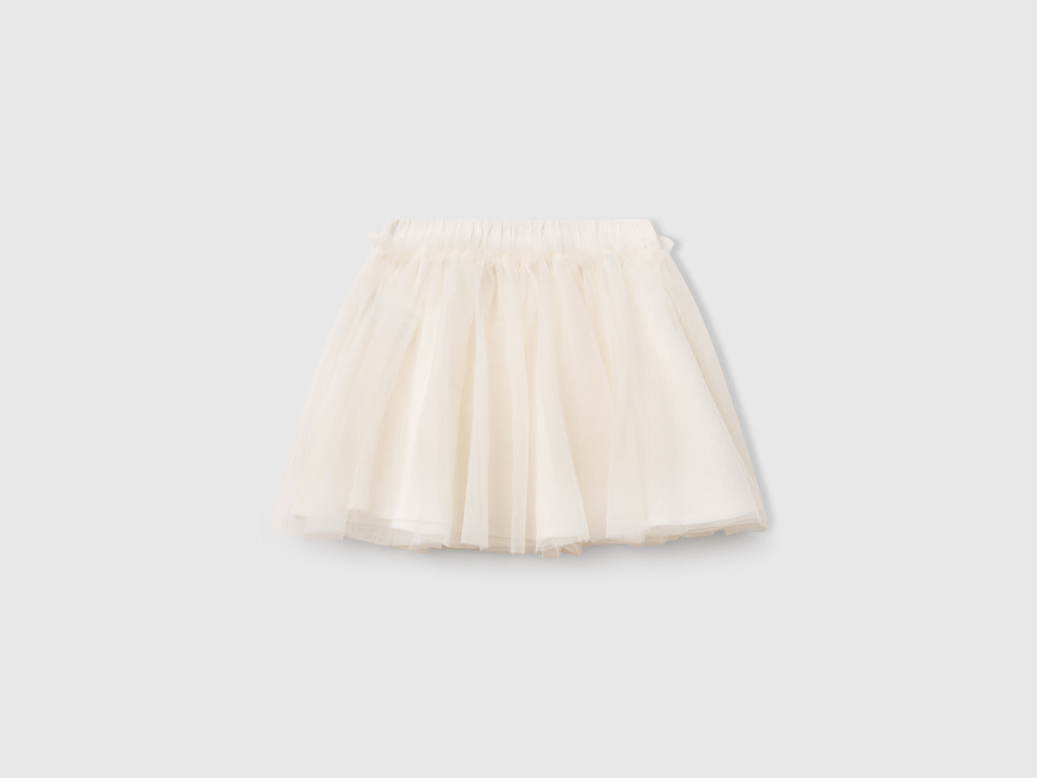 Gonna in tulle da bimba bianco panna | Benetton Outlet
