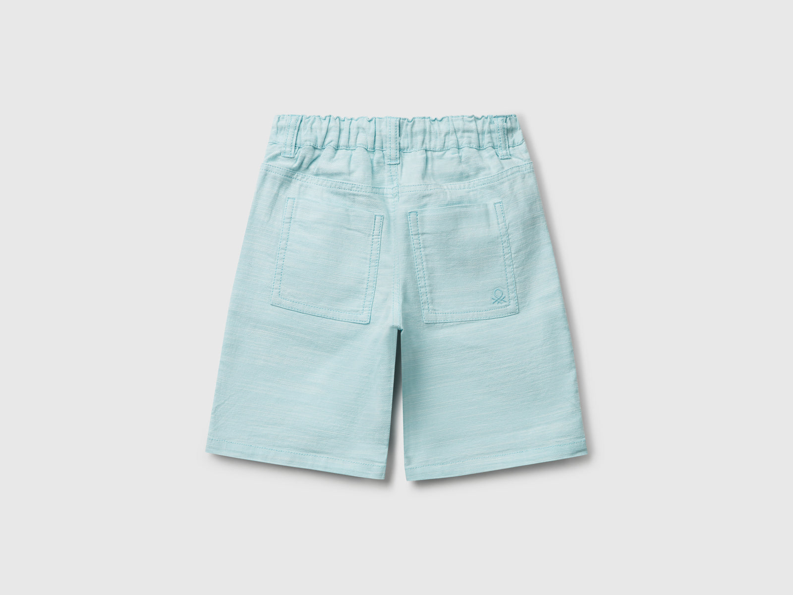 Pantaloni corti con coulisse da bimbo celeste 2 | Benetton Outlet