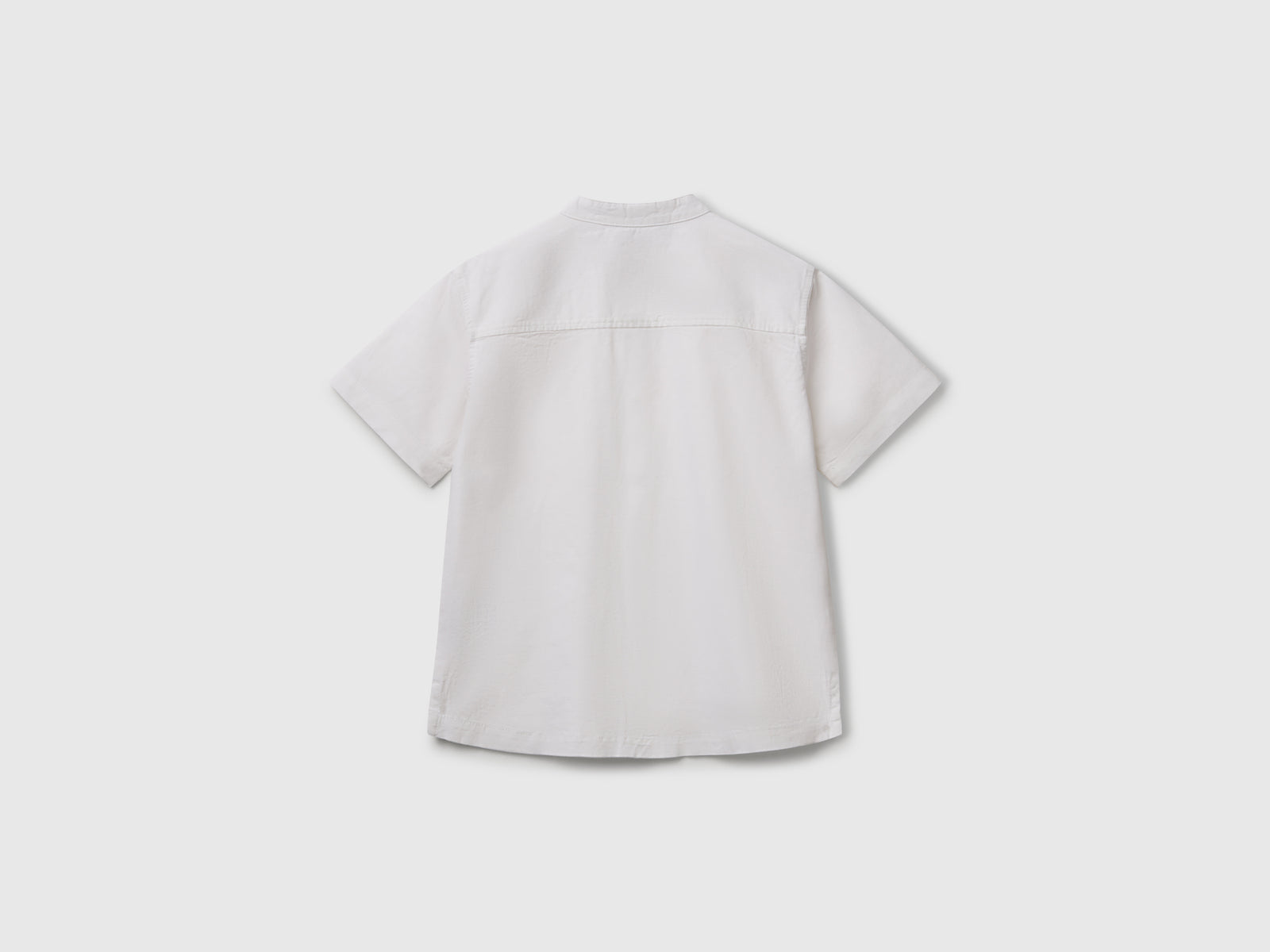 Camicia coreana a manica corta da bambino bianco 2 | Benetton Outlet
