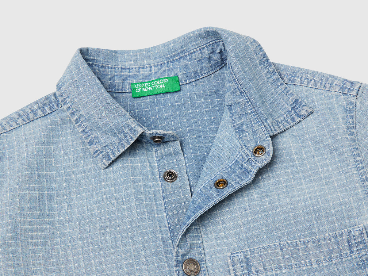Camicia a quadri in puro cotone