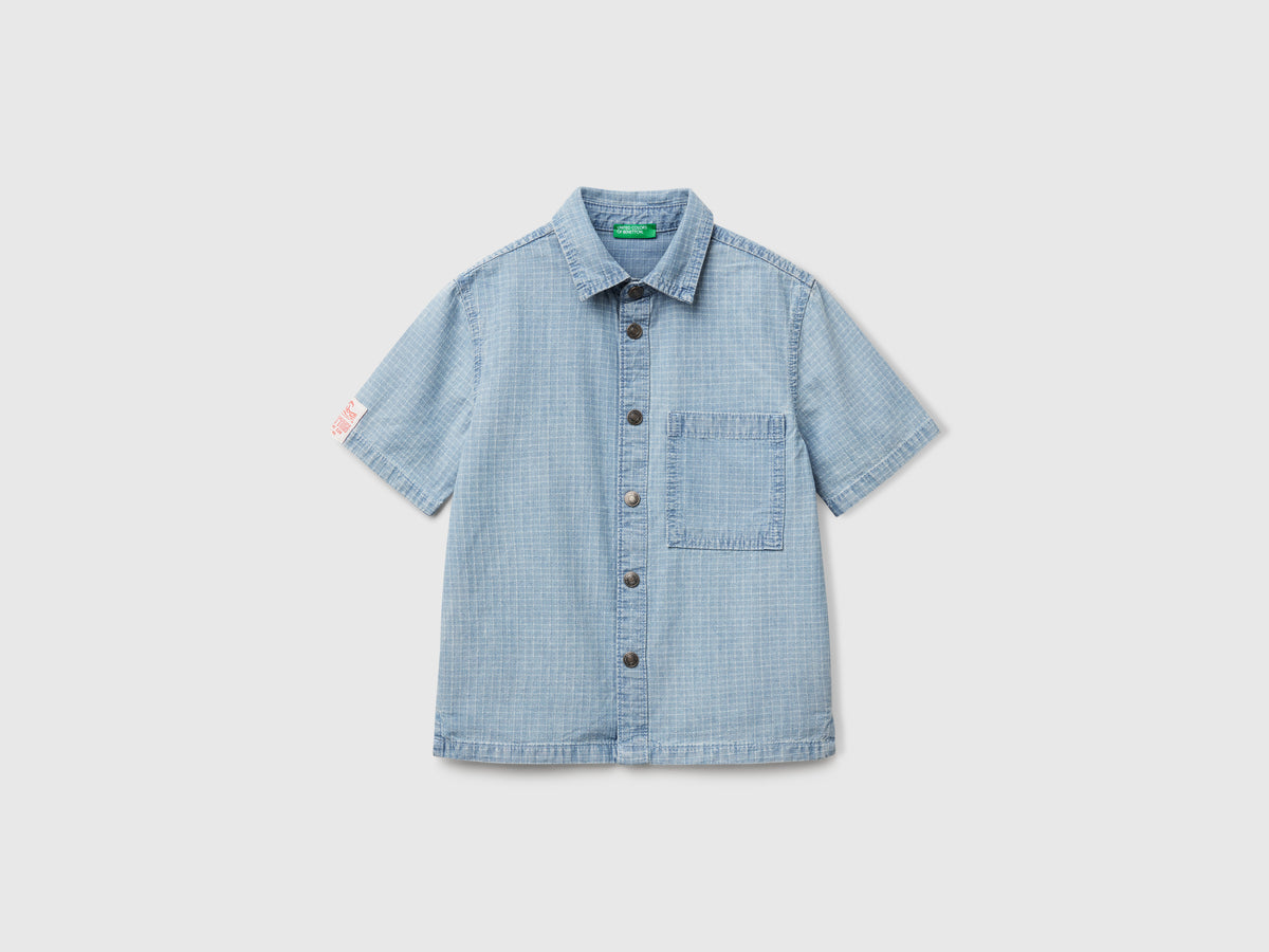 Camicia a quadri in puro cotone