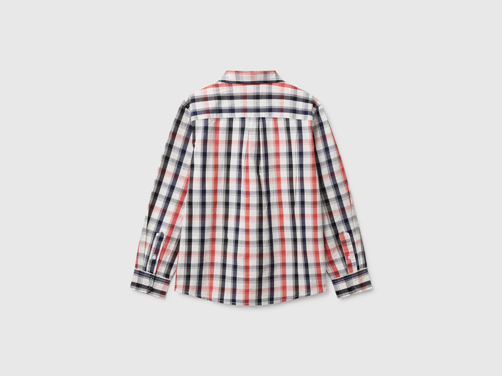 Camicia button down a quadri da bambino multi-color 2 | Benetton Outlet