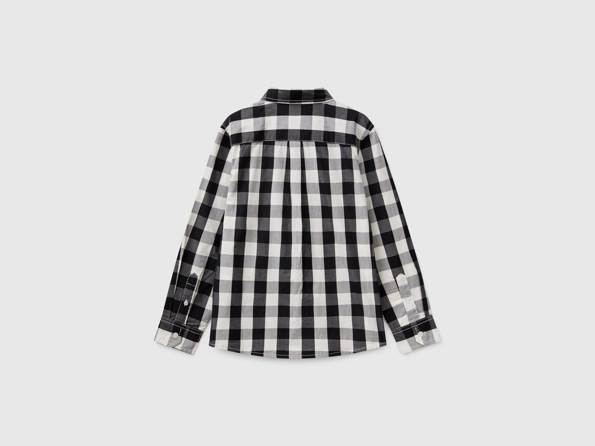 Camicia button down a quadri bicolor