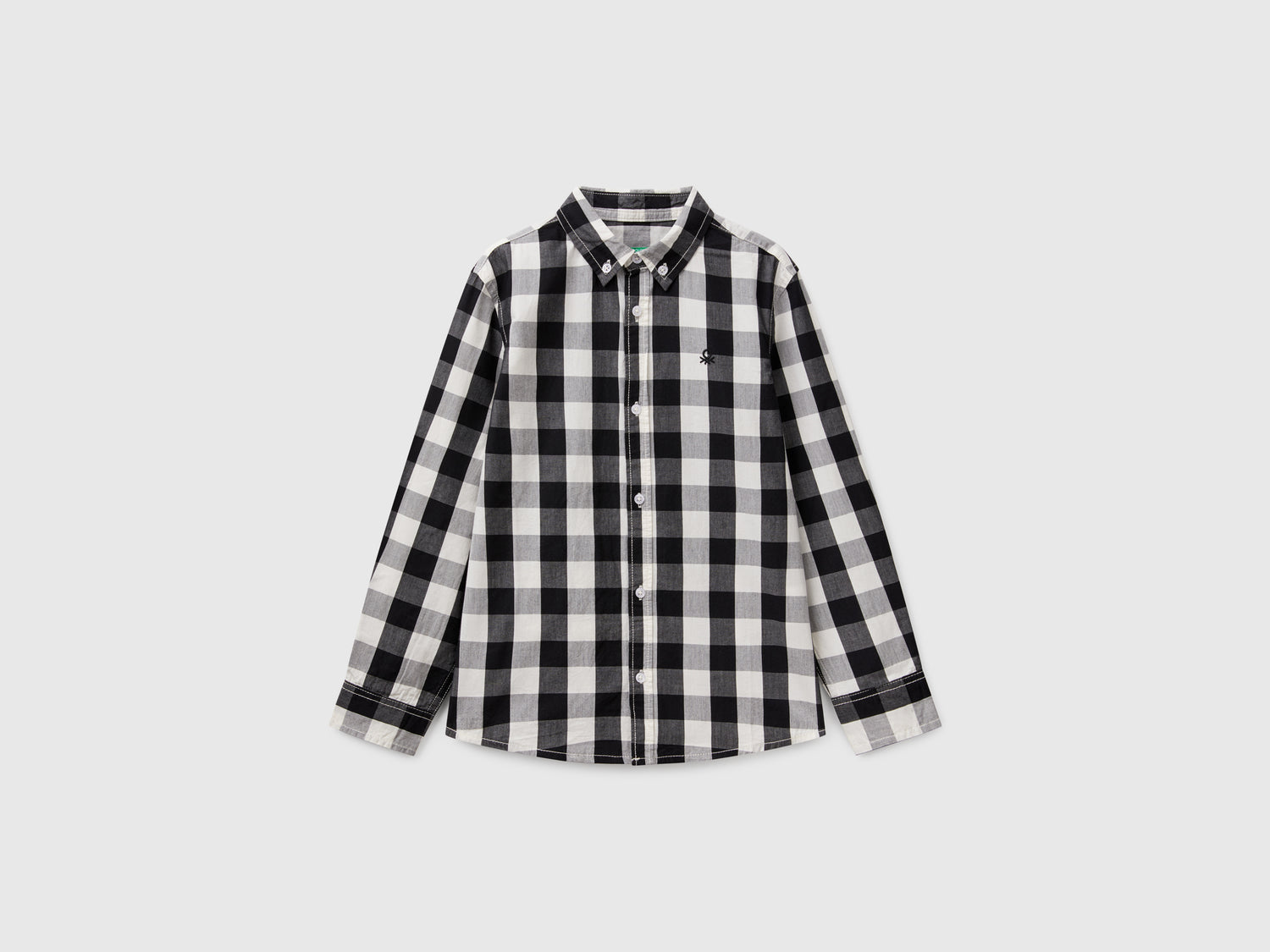 Camicia button down a quadri bicolor da bambino multi-color | Benetton Outlet