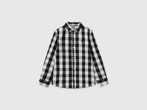 Camicia button down a quadri bicolor