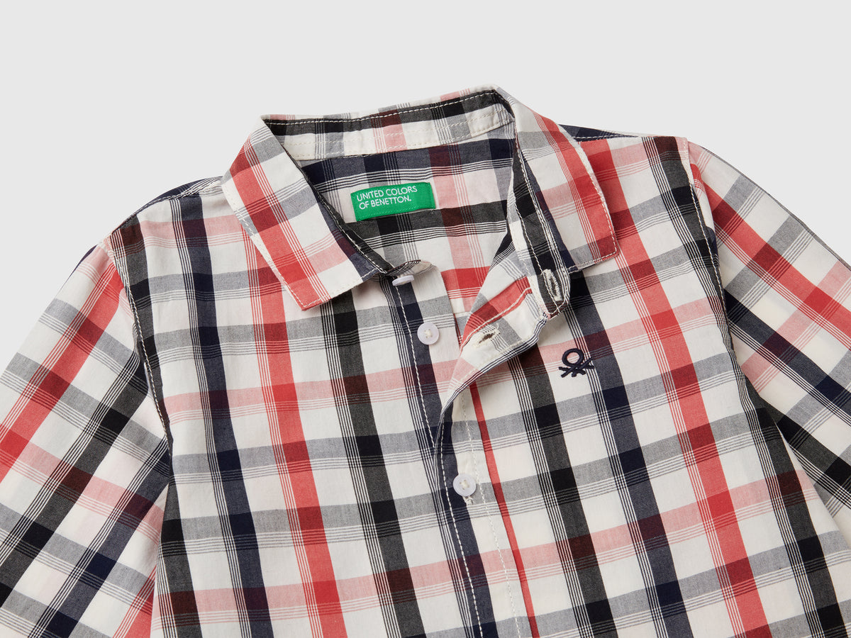 Camicia a quadri in puro cotone