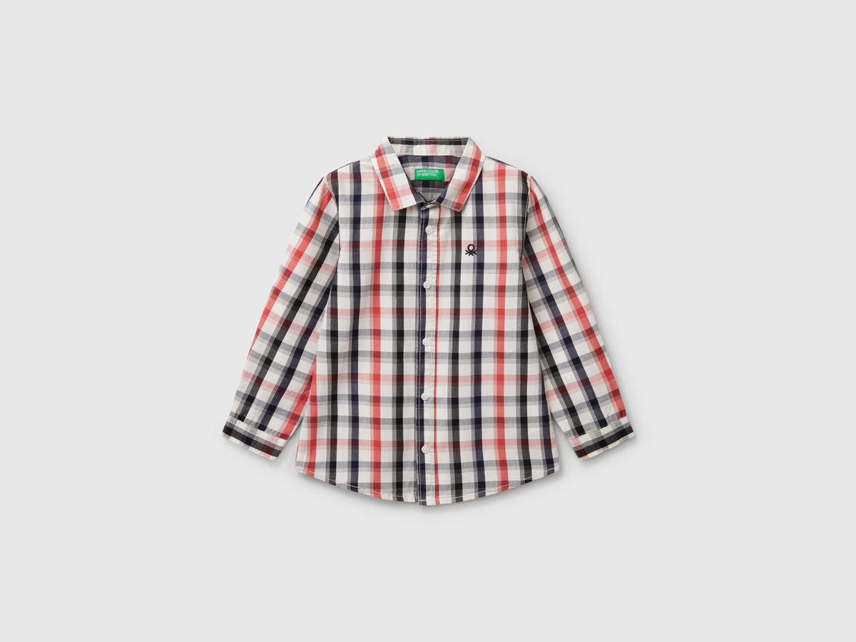 Camicia a quadri in puro cotone