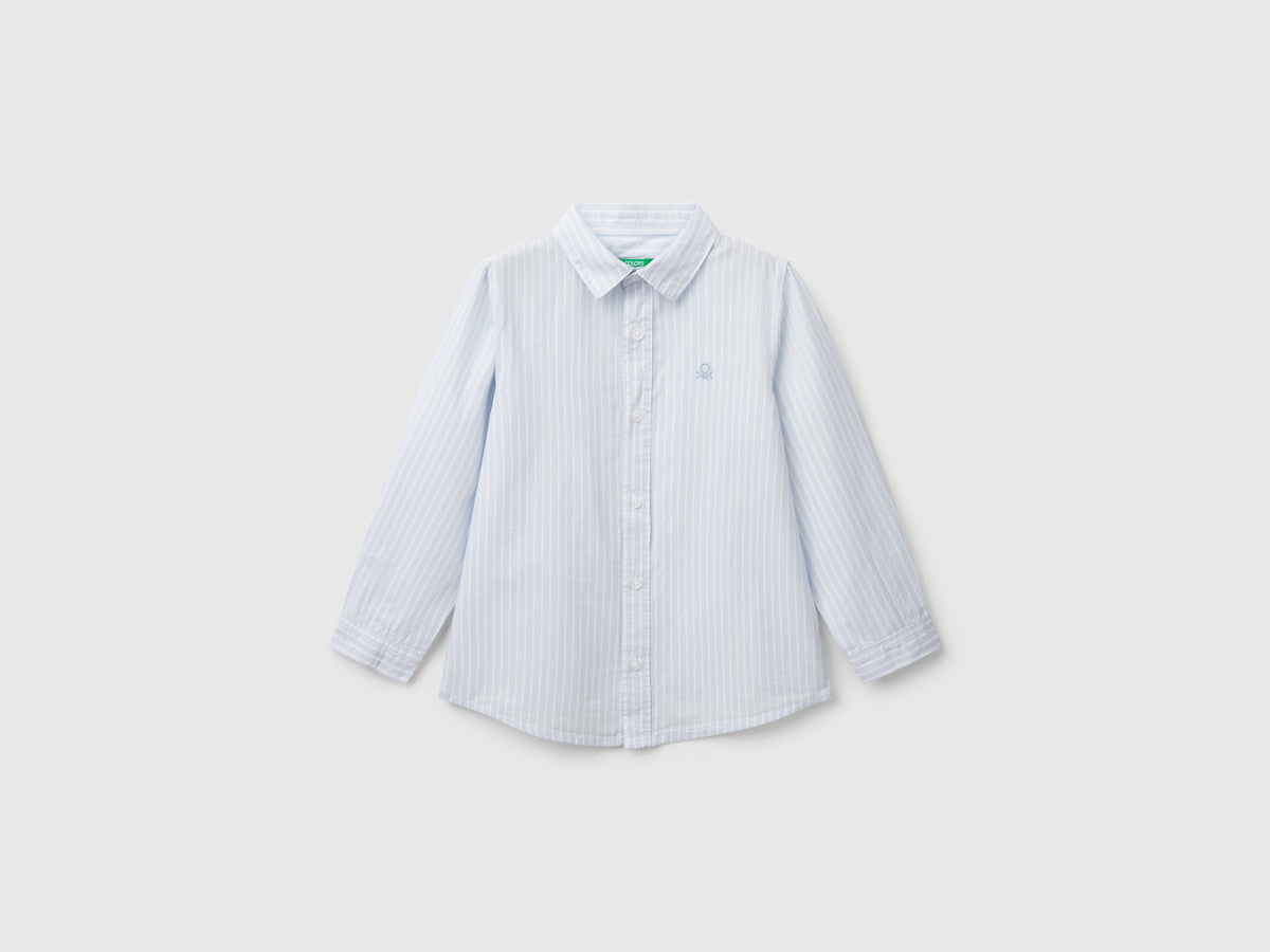 Camicia a righe in puro cotone