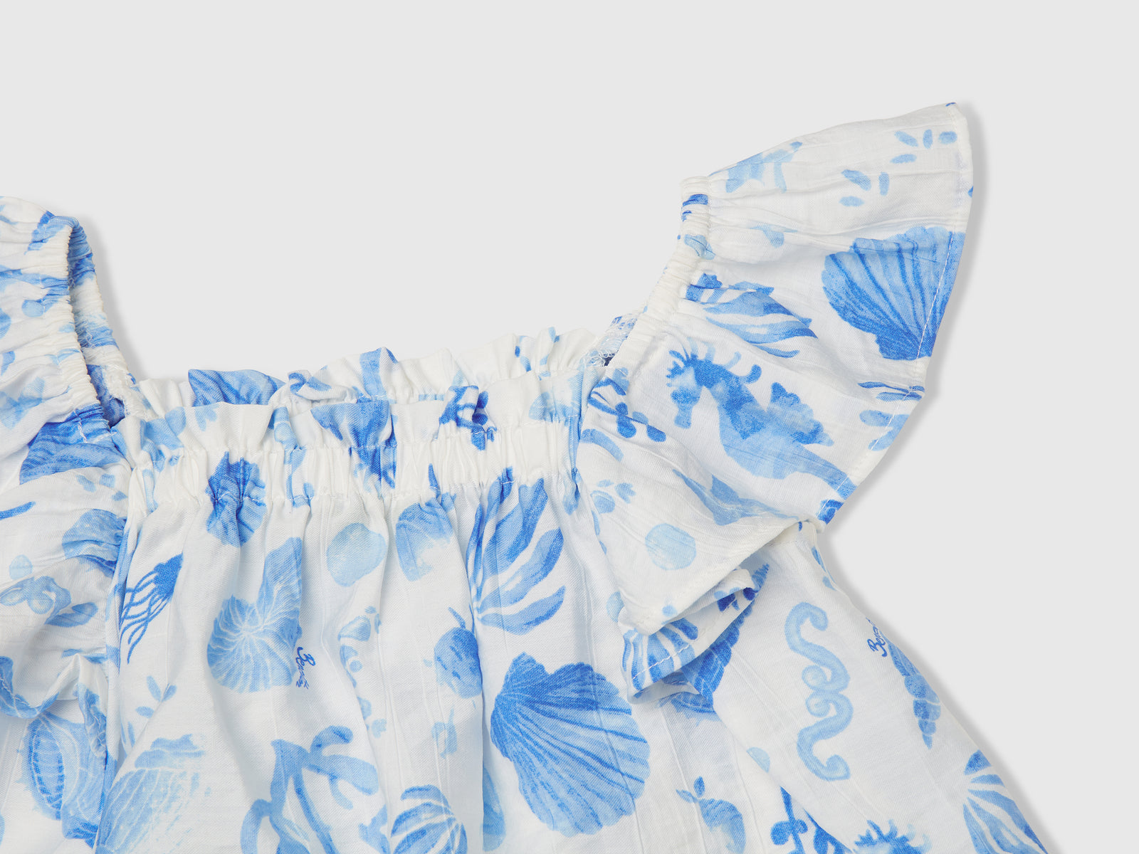 Top con stampa floreale da bimba azzurro 3 | Benetton Outlet